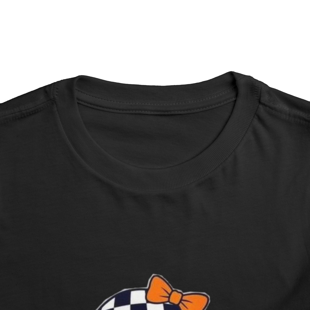 Checkerboard Ghost Toddler Tee — Cute Halloween Bubblegum Design