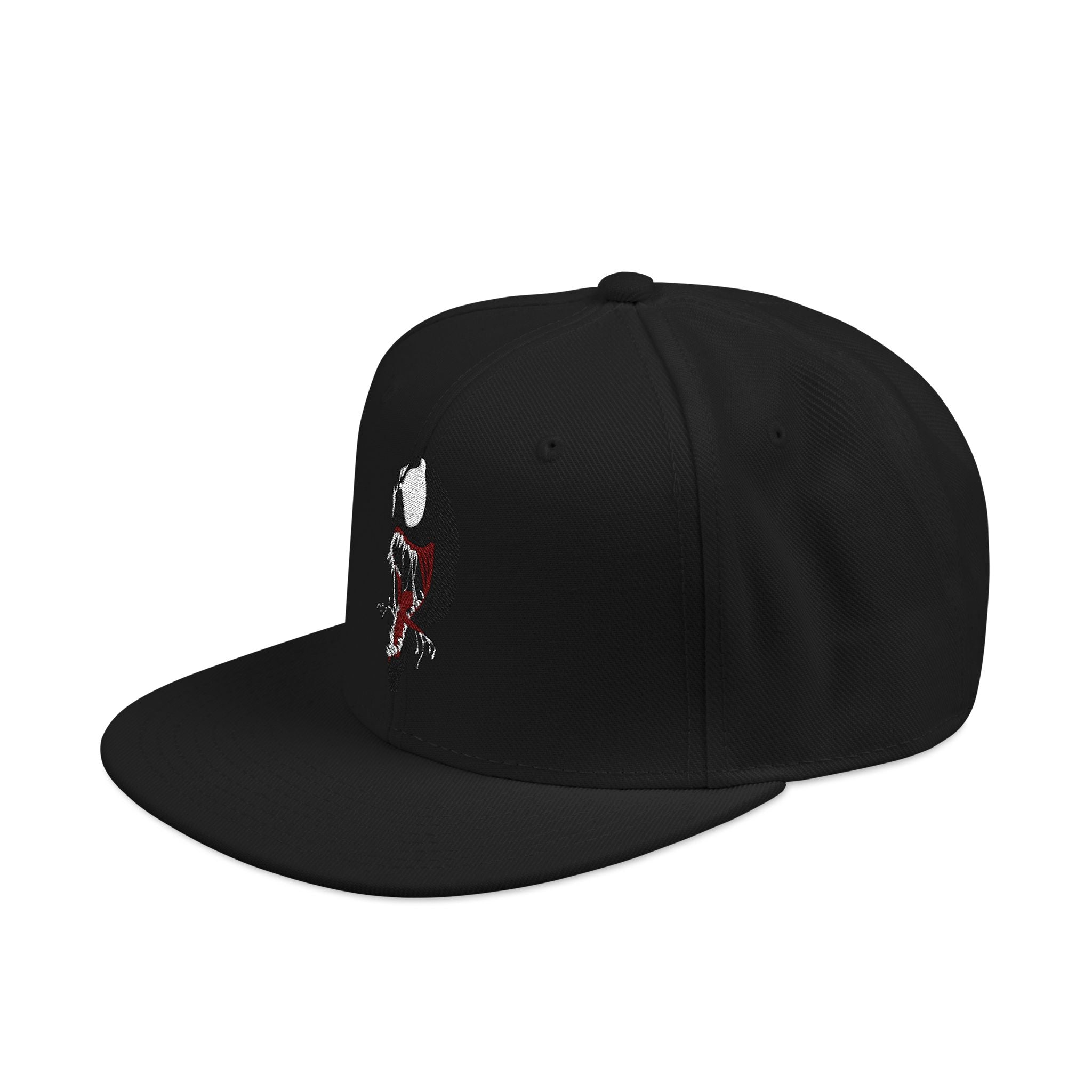 Embroidered Skull & Roses Snapback Hat — Gothic Streetwear Cap
