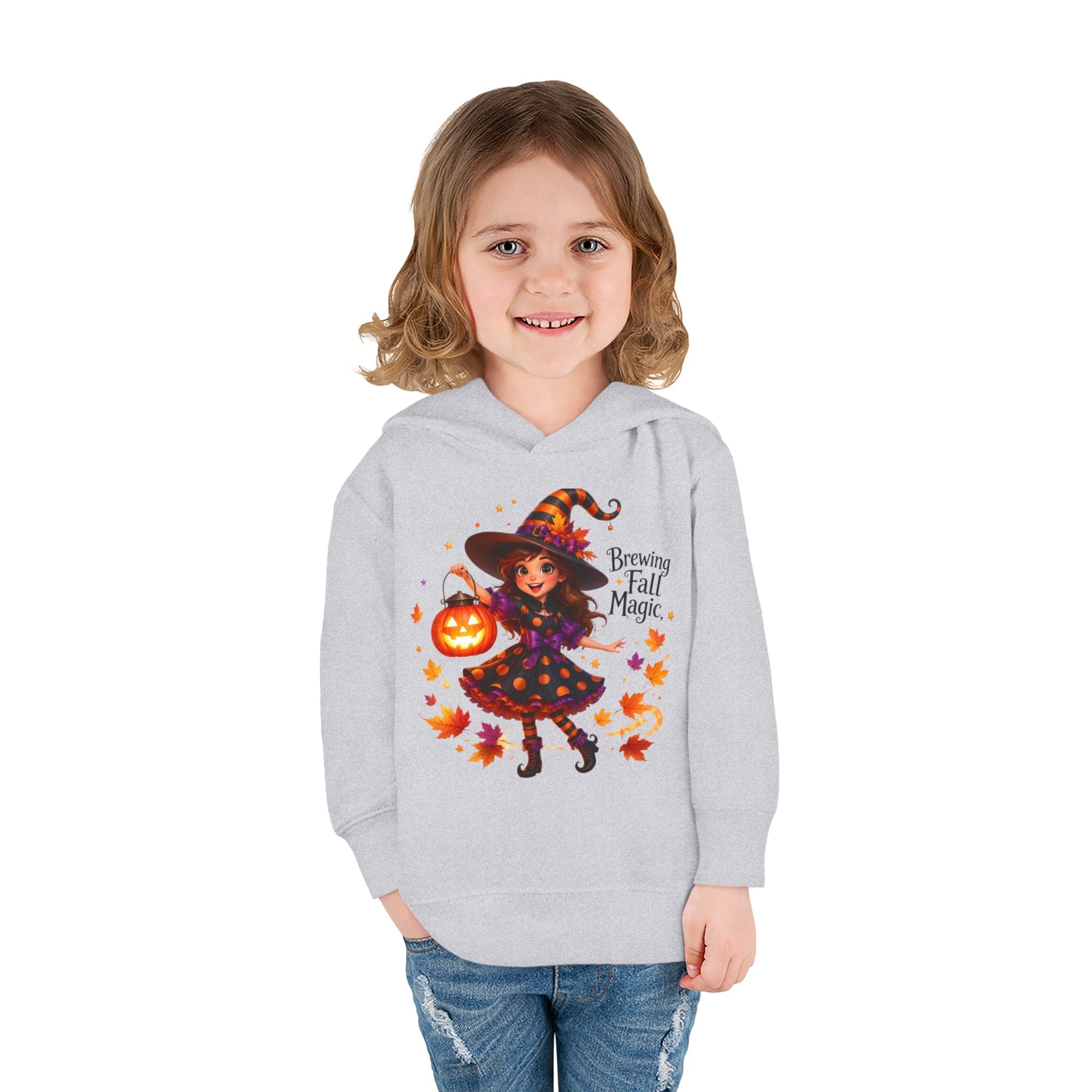 Toddler Hoodie — "Brewing Fall Magic" Halloween Witch Pullover
