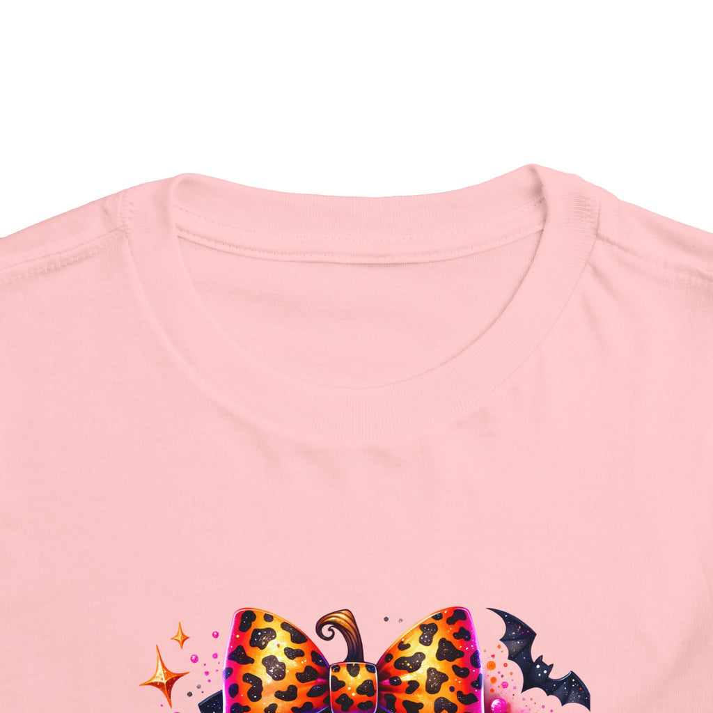 Toddler Tee — "Spooky Season" Pumpkin Bow Halloween Shirt