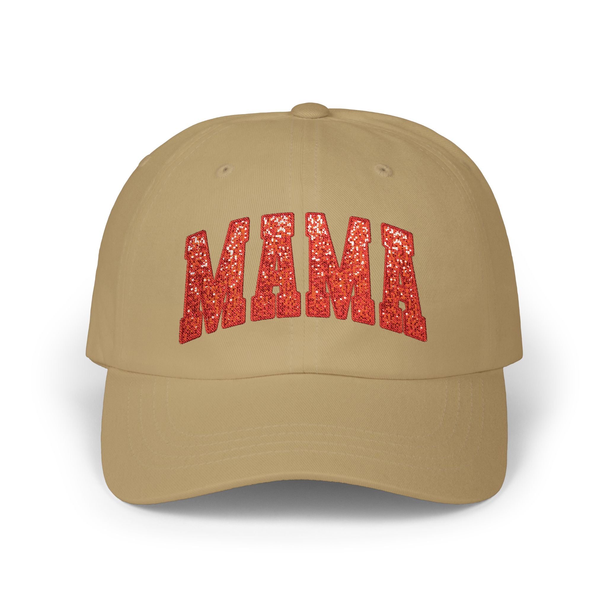 Glitter MAMA Cap | Dad Cap Hat, Sequin Text Embroidered Style