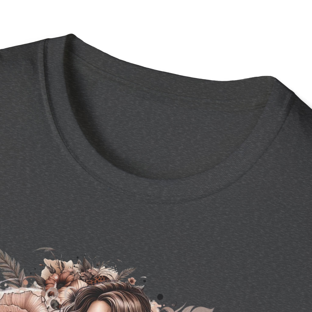 Graphic T-Shirt - 'Stay Humble' Floral Girl Vintage Coffee Tee