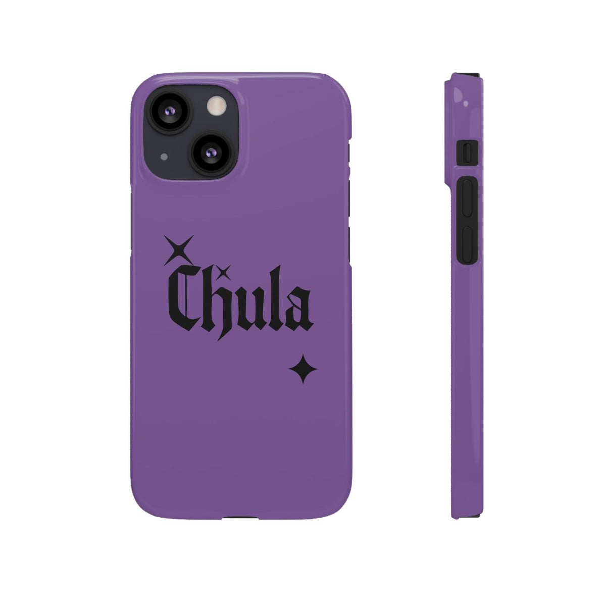 Chula Gothic Script Phone Case | Purple Snap Case