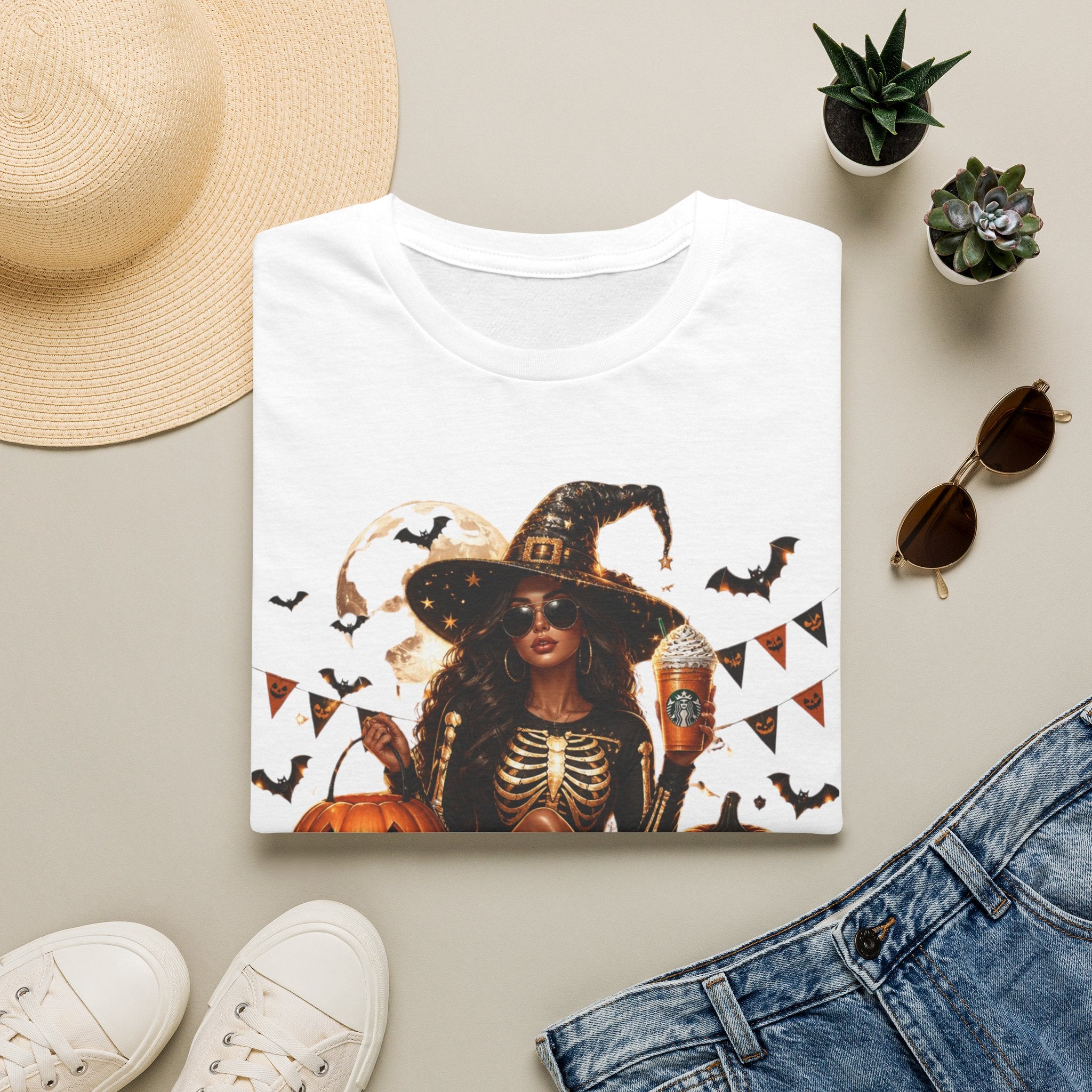 Halloween Witch T-Shirt — "And Just Here in the Boo" Graphic Tee