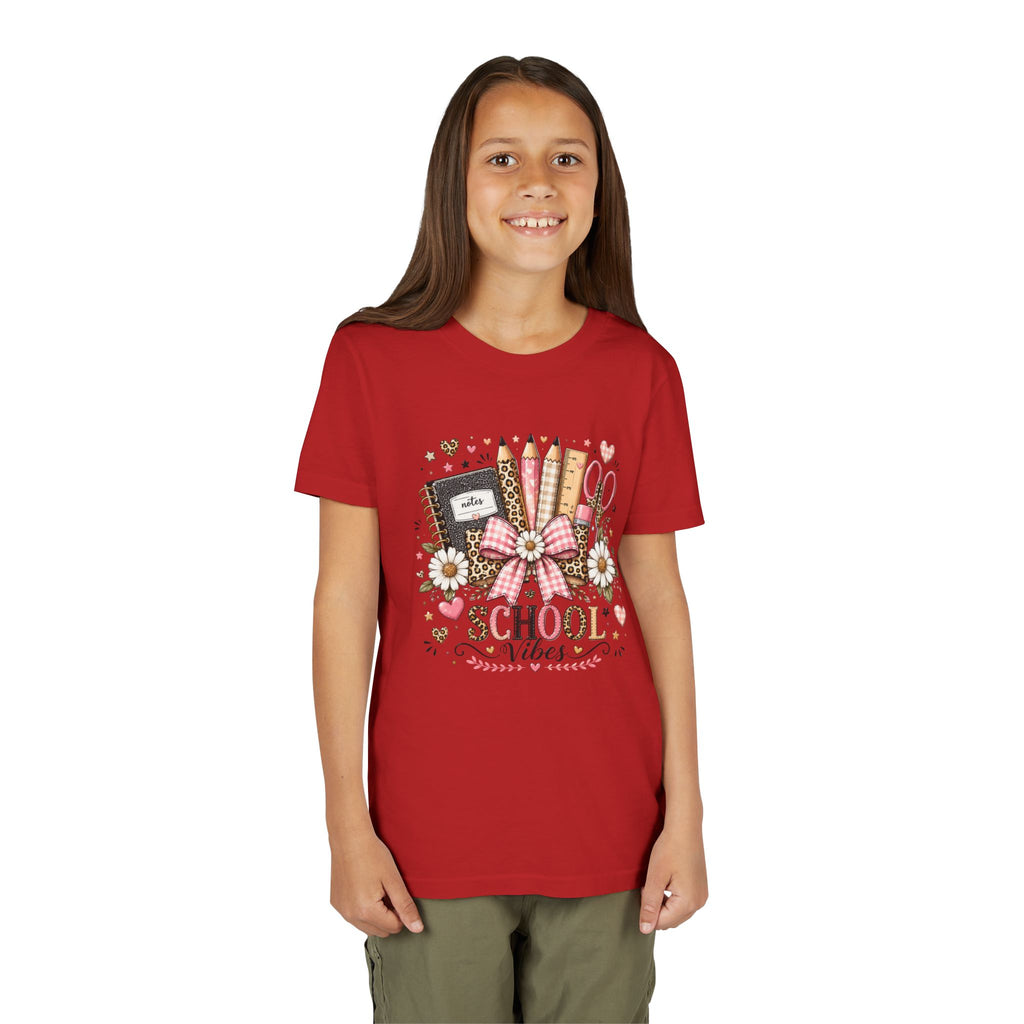 Youth Tee — "School Vibes" Back-to-School Graphic
