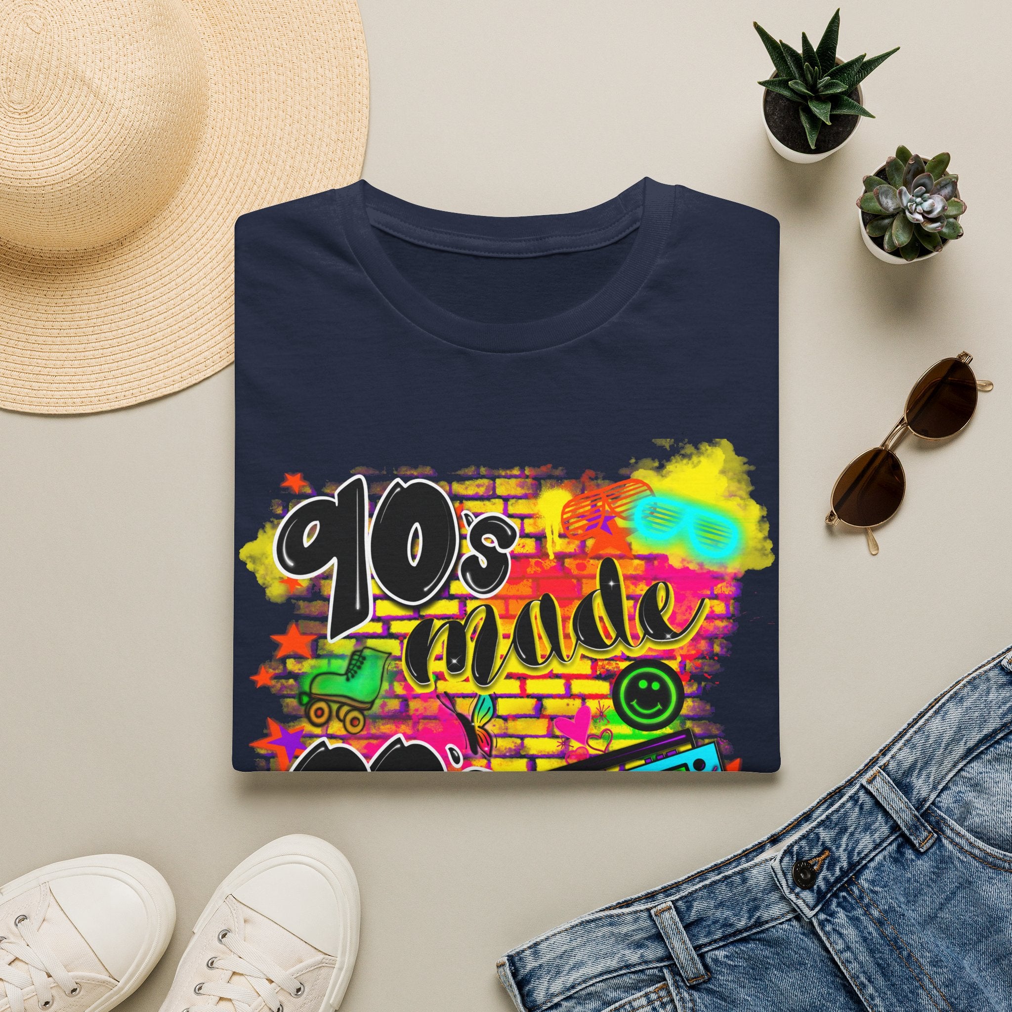 90s Vibes T-Shirt — '90s Made, 00s Raised' Retro Graffiti Tee