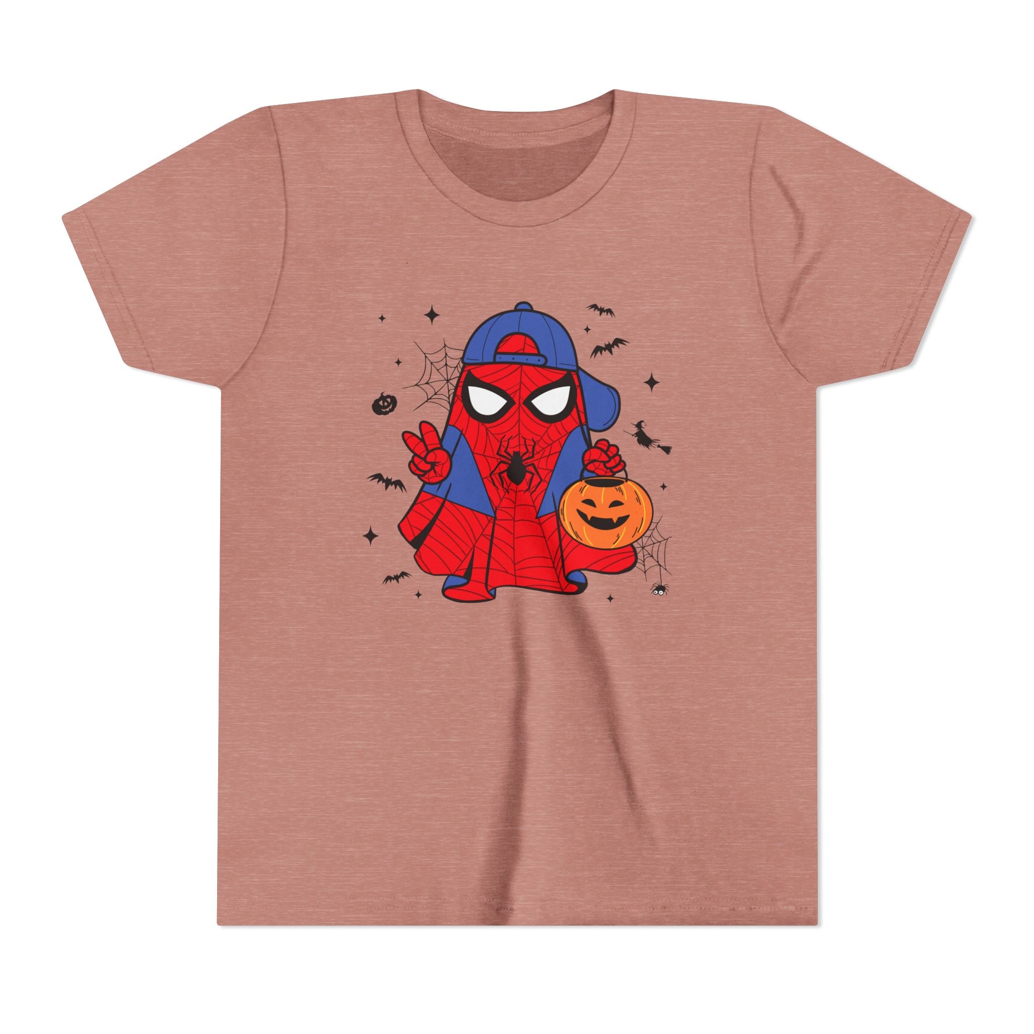 Kids Halloween Spider Superhero Tee – Cute Trick-or-Treat Pumpkin Design