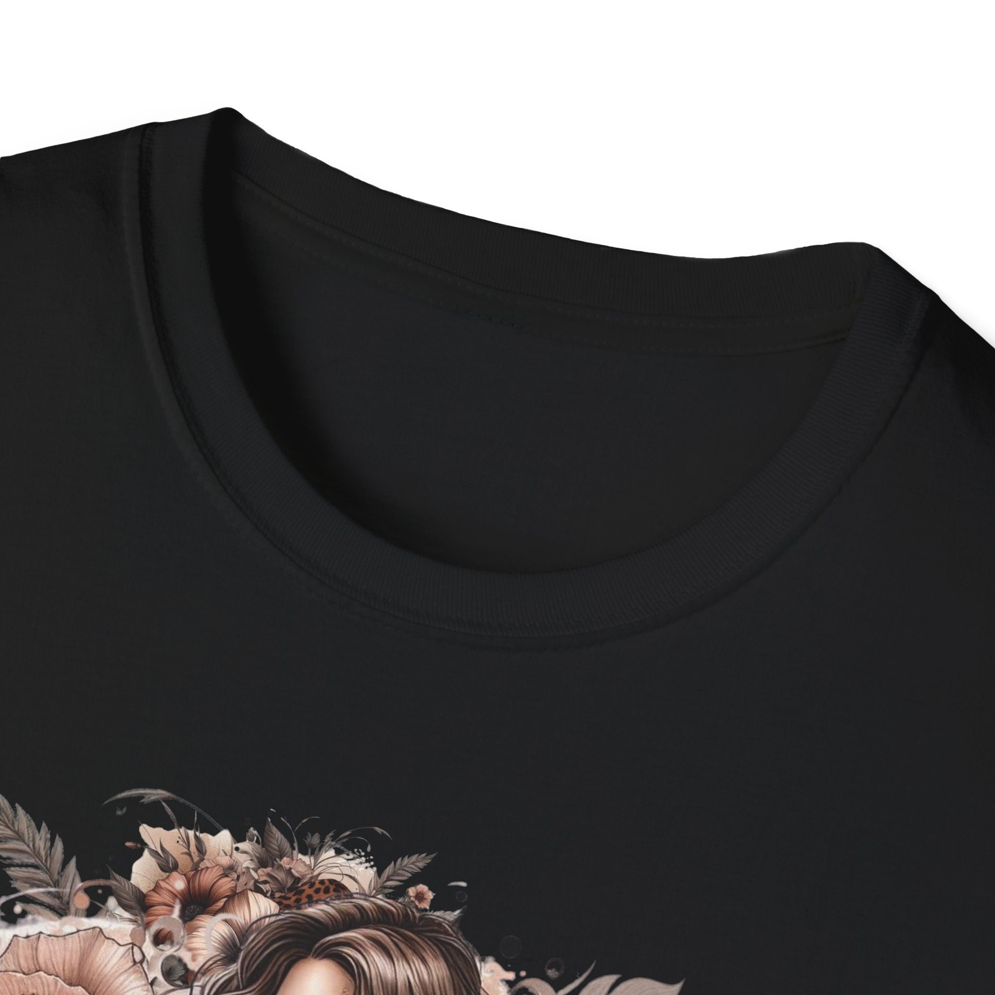 Graphic T-Shirt - 'Stay Humble' Floral Girl Vintage Coffee Tee