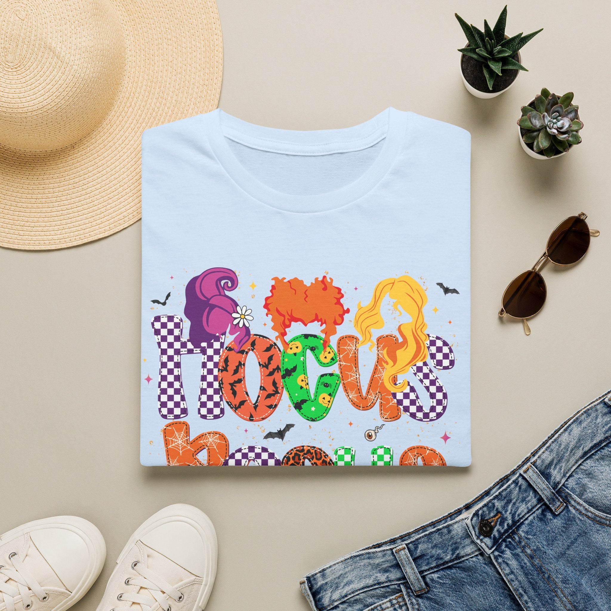 Hocus Pocus Halloween T‑Shirt — Colorful Witch Sisters Movie Tribute