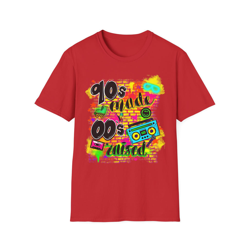 90s Vibes T-Shirt — '90s Made, 00s Raised' Retro Graffiti Tee