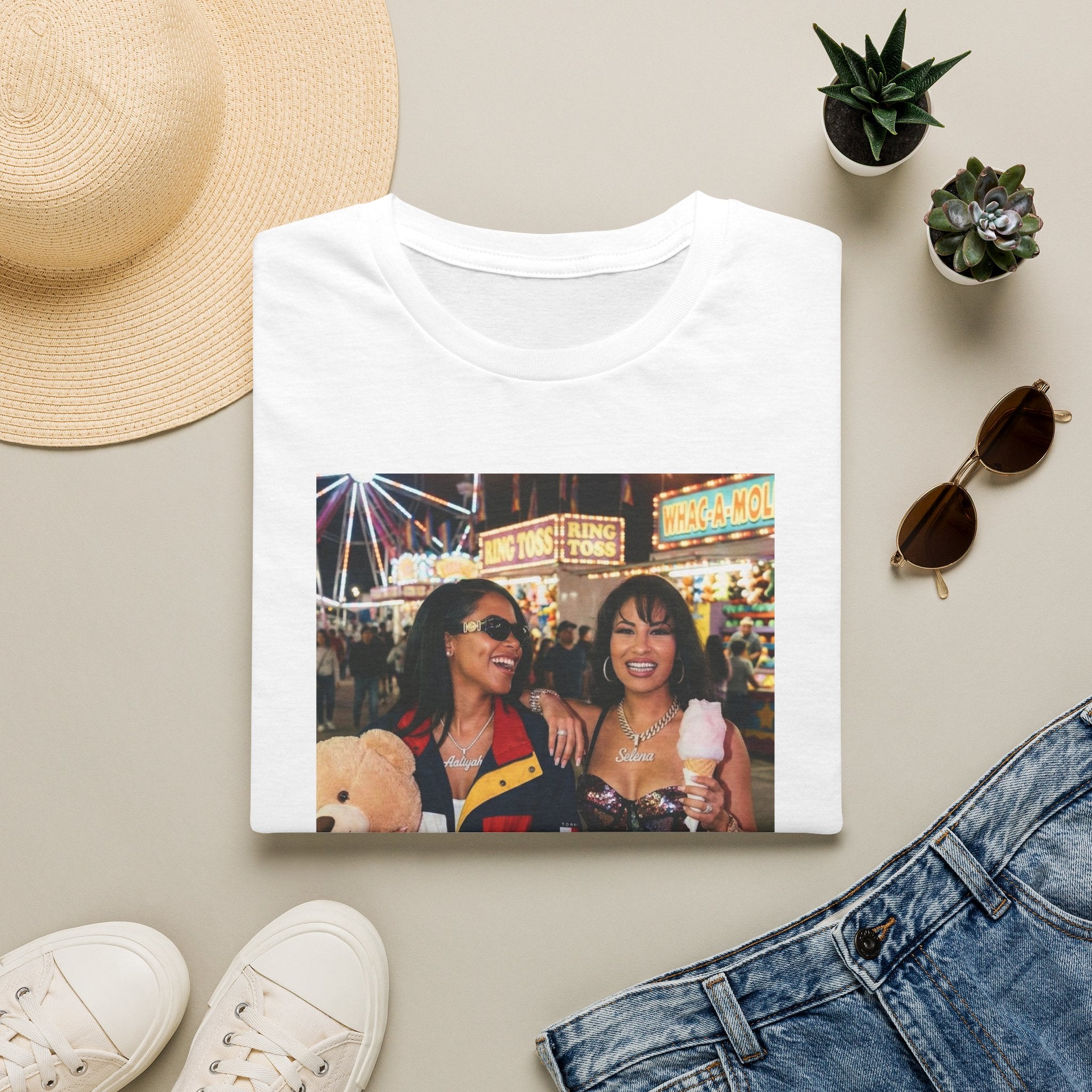 Photo Carnival T‑Shirt — Retro Fair Friends Tee (Cotton Graphic)