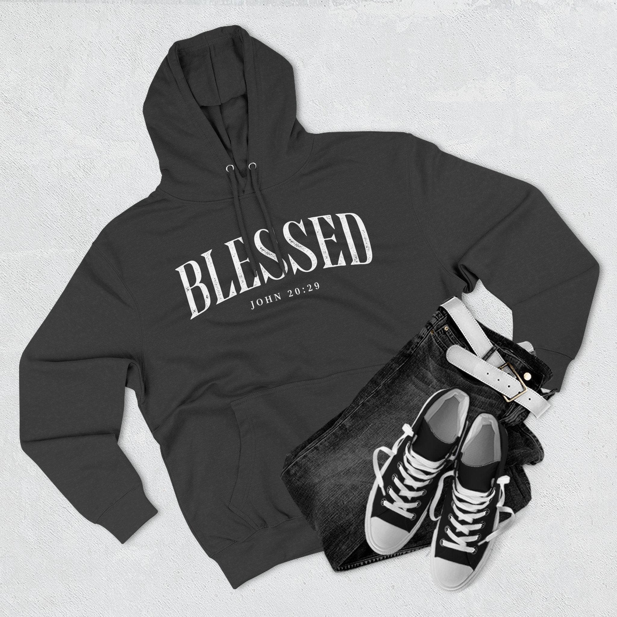 Blessed Fleece Hoodie — Cozy "BLESSED" Pullover for Faith & Everyday Comfort