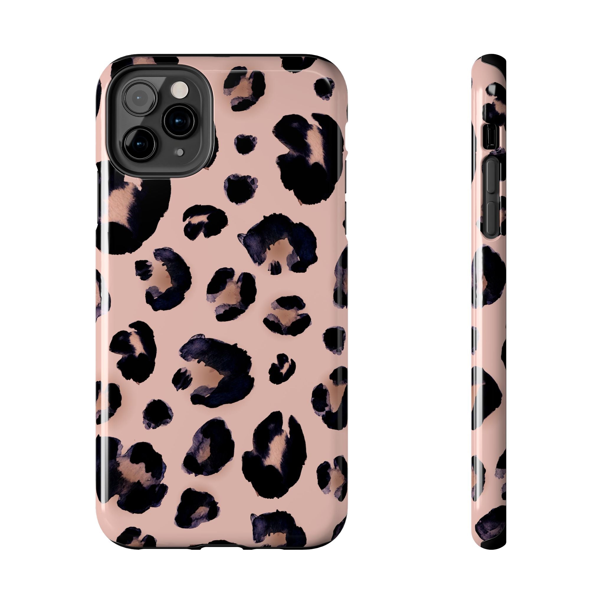 Leopard Print Tough Phone Case — Pink Animal Print Protective Cover
