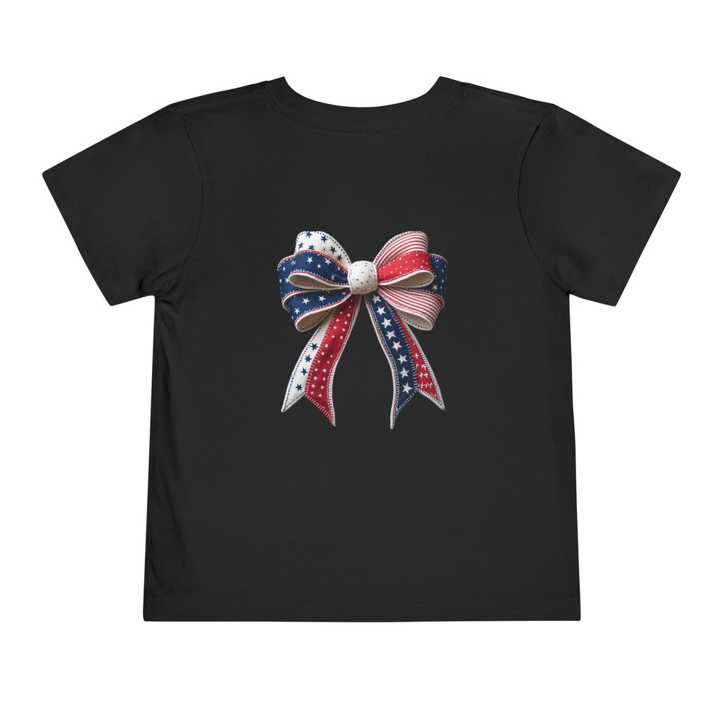 Toddler Tee - "Stay Spangled Sassy" Patriotic Bow 4th of July Shirt