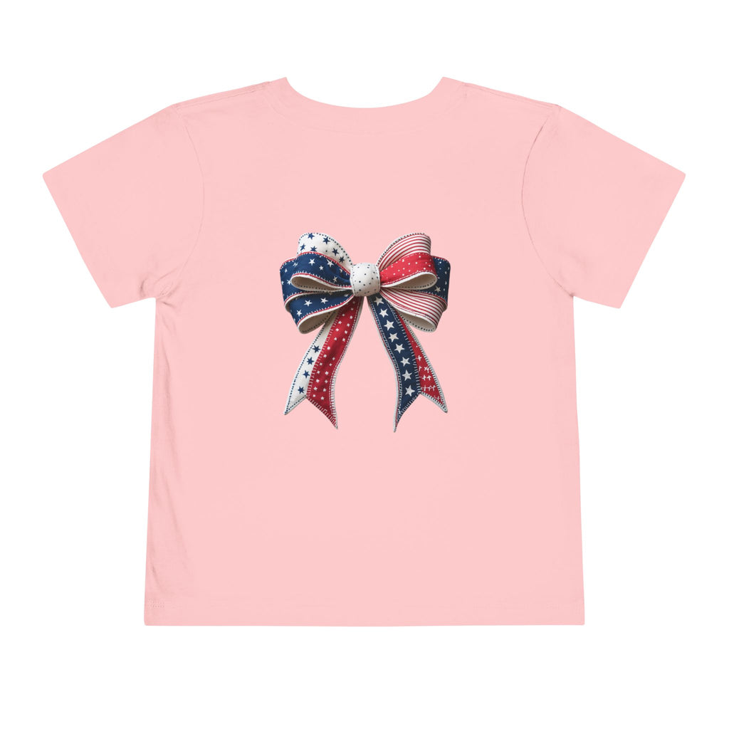 Toddler Tee - "Stay Spangled Sassy" Patriotic Bow 4th of July Shirt