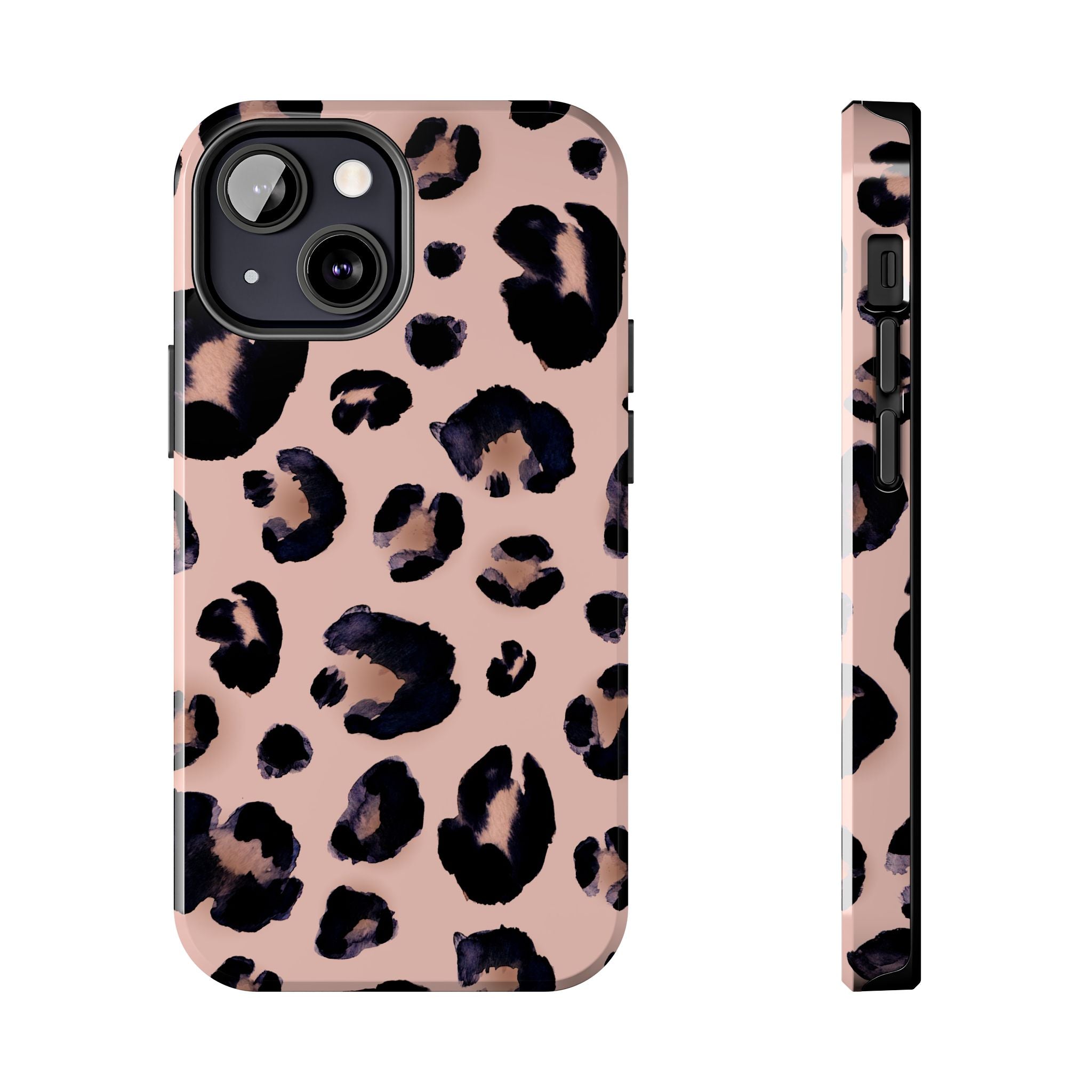 Leopard Print Tough Phone Case — Pink Animal Print Protective Cover