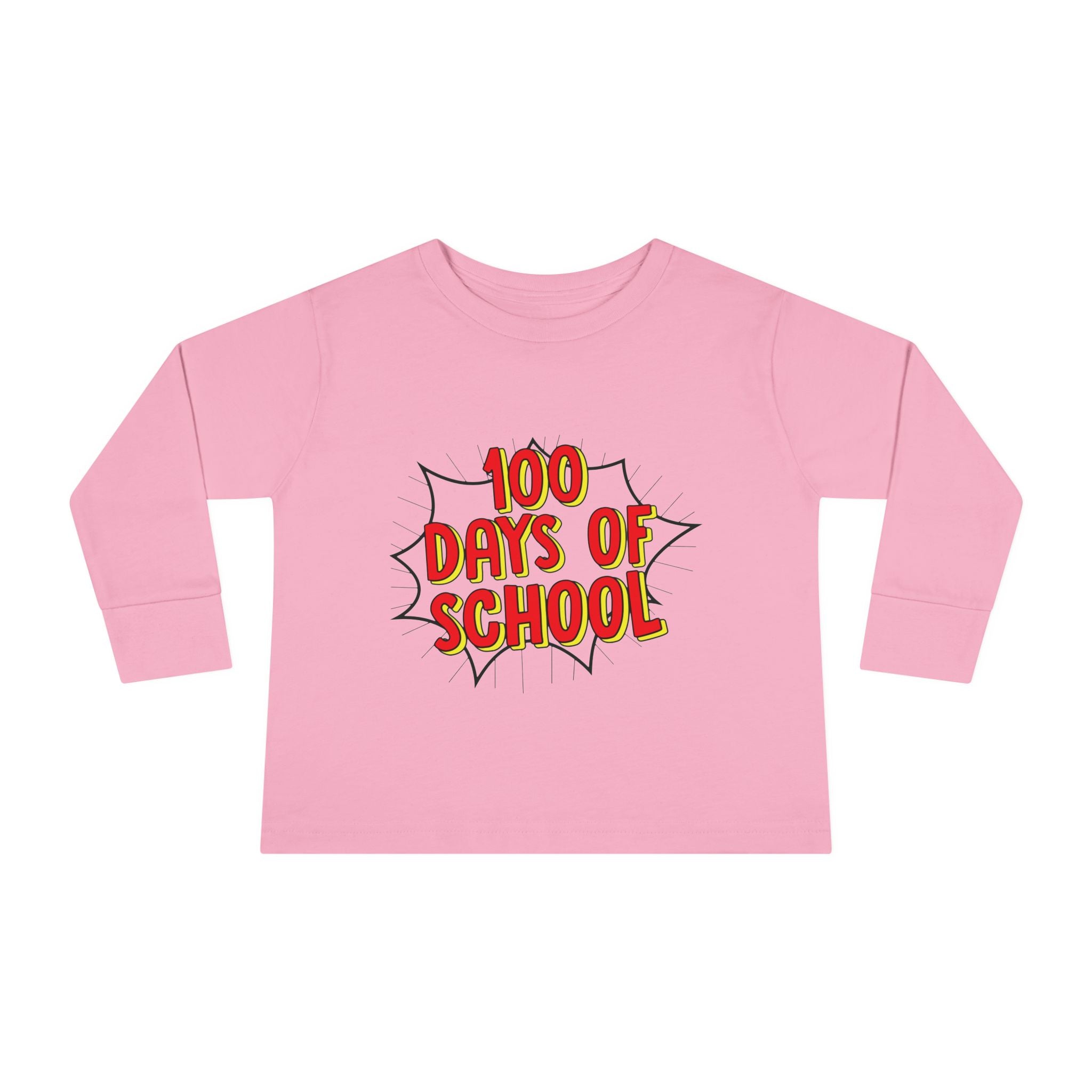 Toddler Long Sleeve Tee: "100 Days of School" Celebration Shirt
