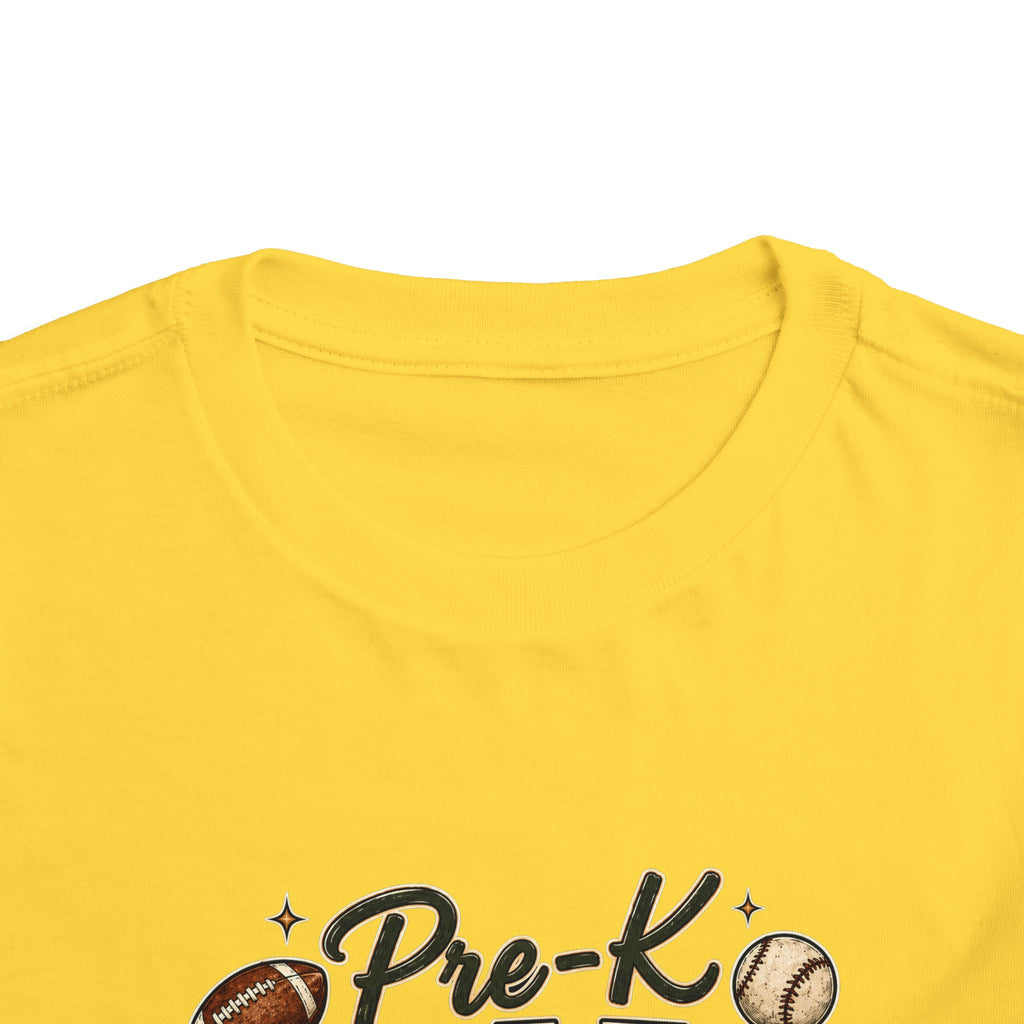 Pre-K Grade Toddler Tee — Back to School Sports Design