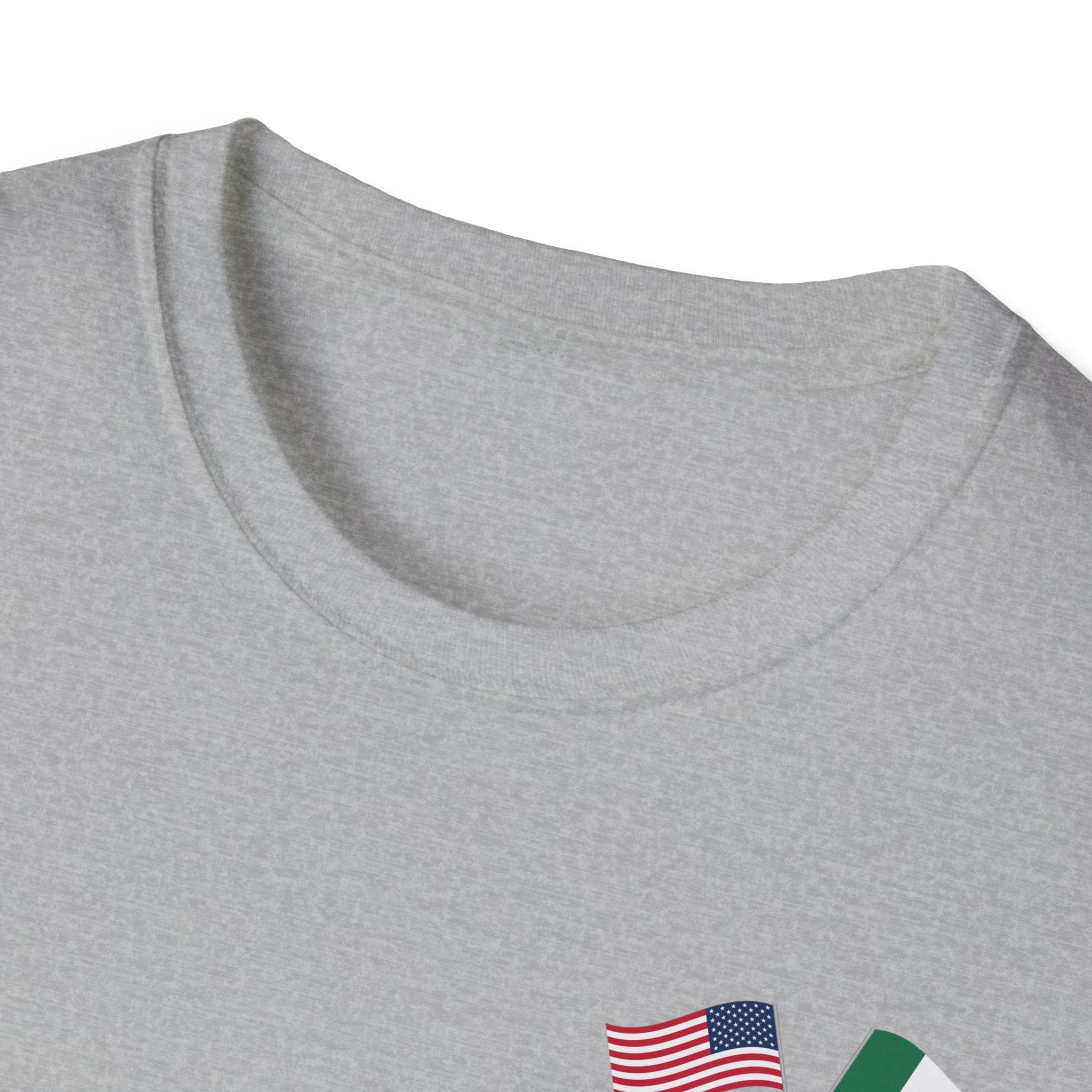 USA Mexico Flag T-Shirt — Small Crossed American & Mexican Flags Tee