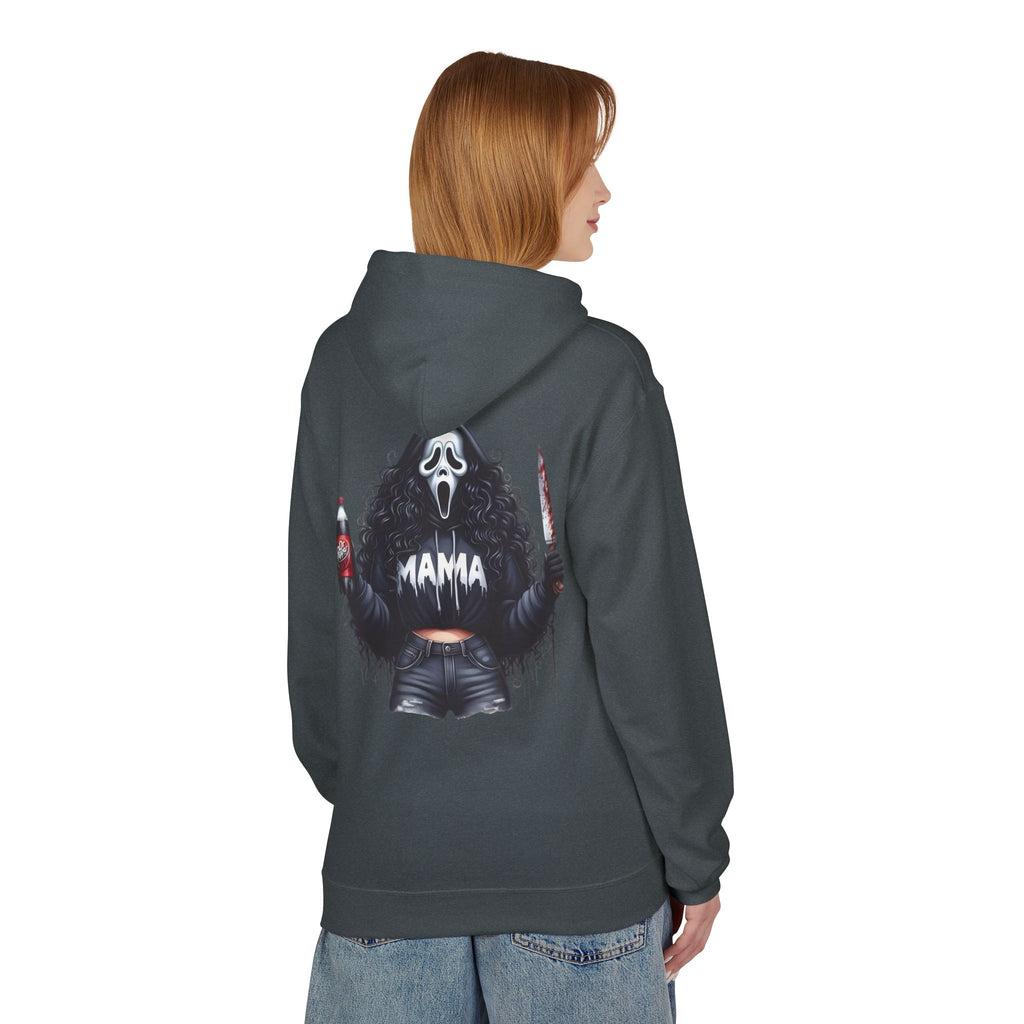 Horror Mama Hoodie — 'What's Your Favorite Scary Movie?' Graphic Hooded Sweatshirt