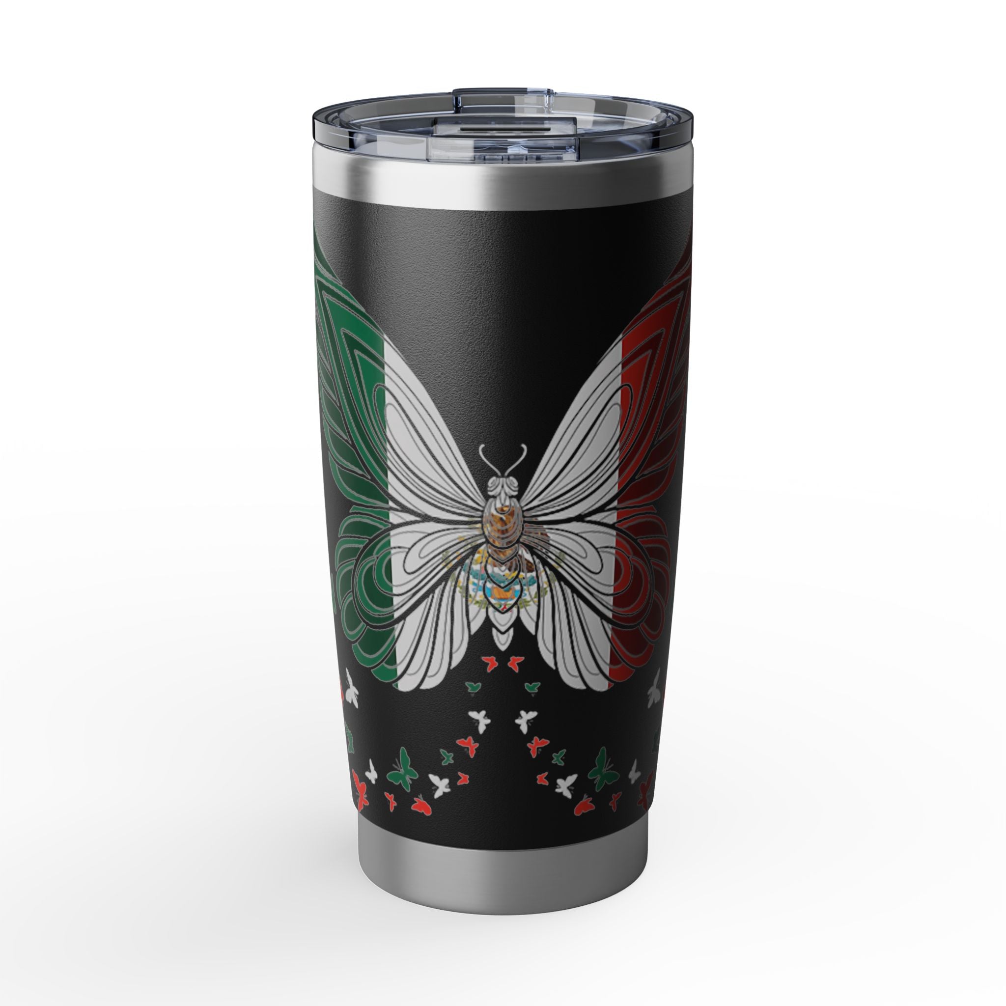 Mexican Butterfly 20oz Tumbler — Patriotic Rose & Bow Travel Cup