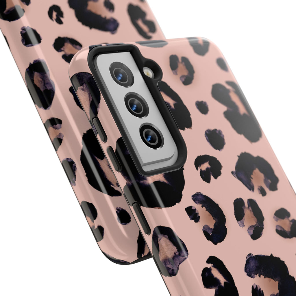 Leopard Print Tough Phone Case — Pink Animal Print Protective Cover