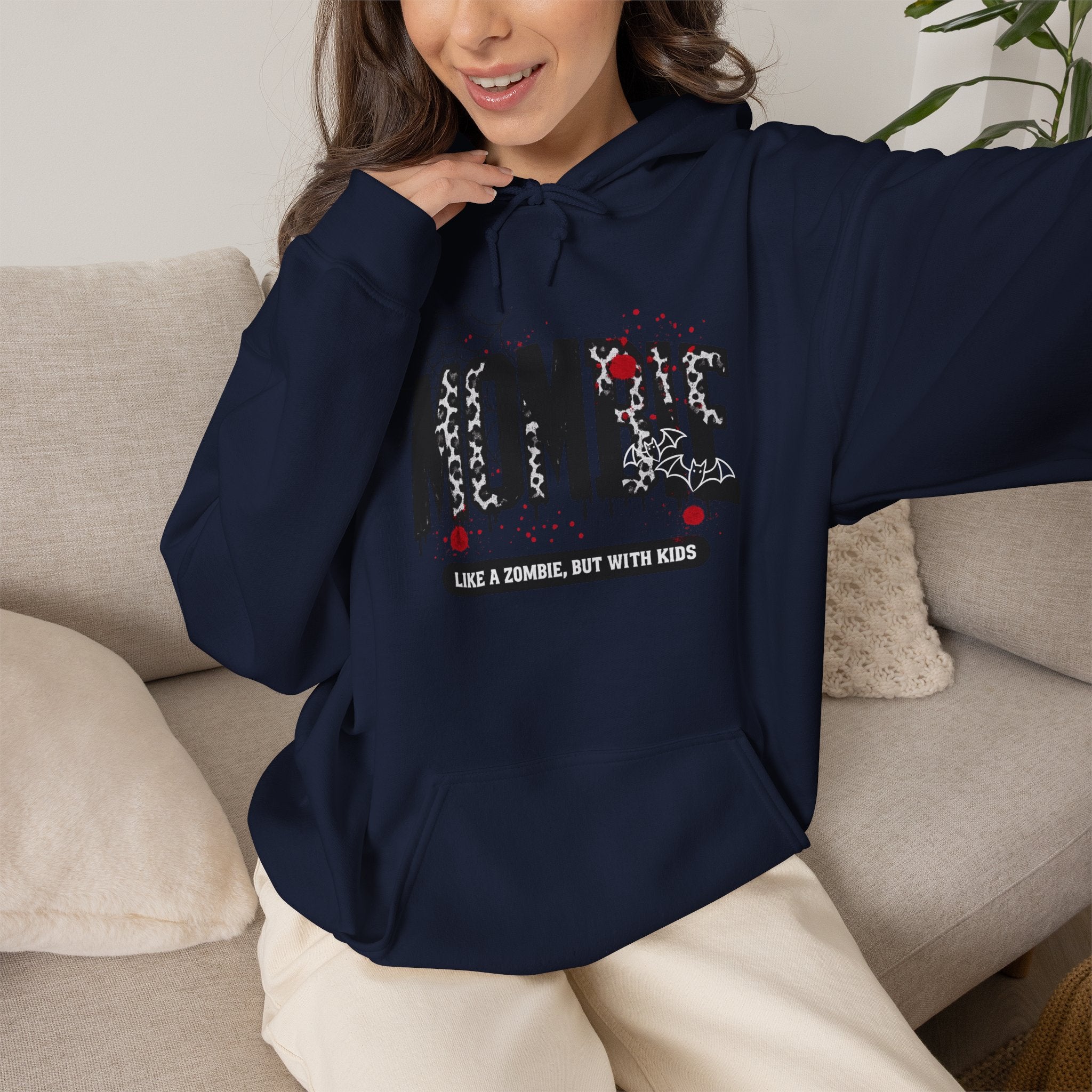 Hoodie - "Nombie" Funny Zombie Dad Hoodie (Like a Zombie, But With Kids)
