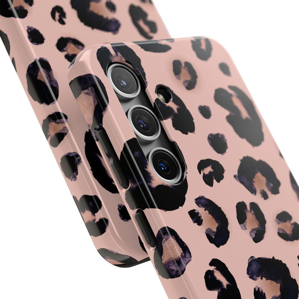 Leopard Print Tough Phone Case — Pink Animal Print Protective Cover