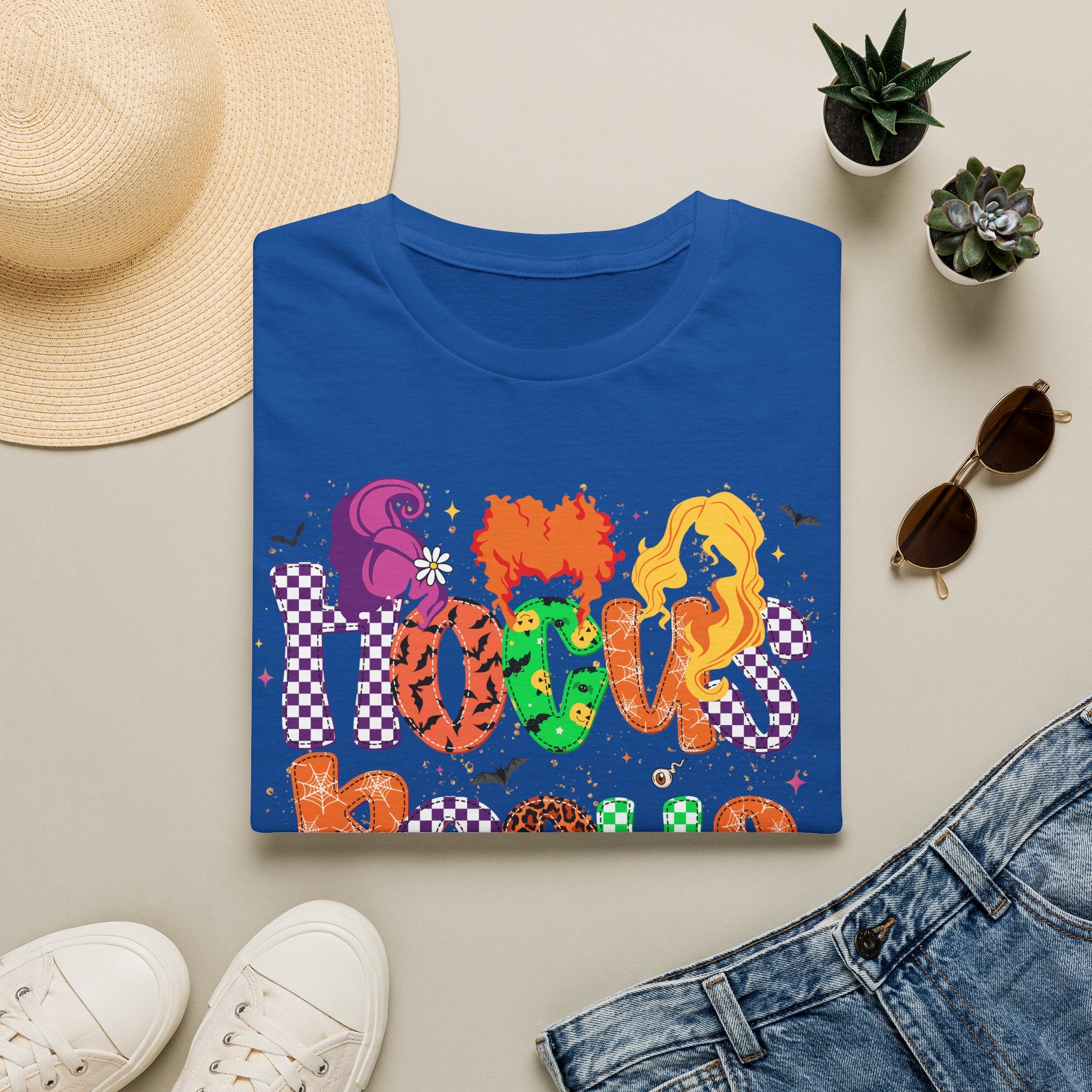 Hocus Pocus Halloween T‑Shirt — Colorful Witch Sisters Movie Tribute