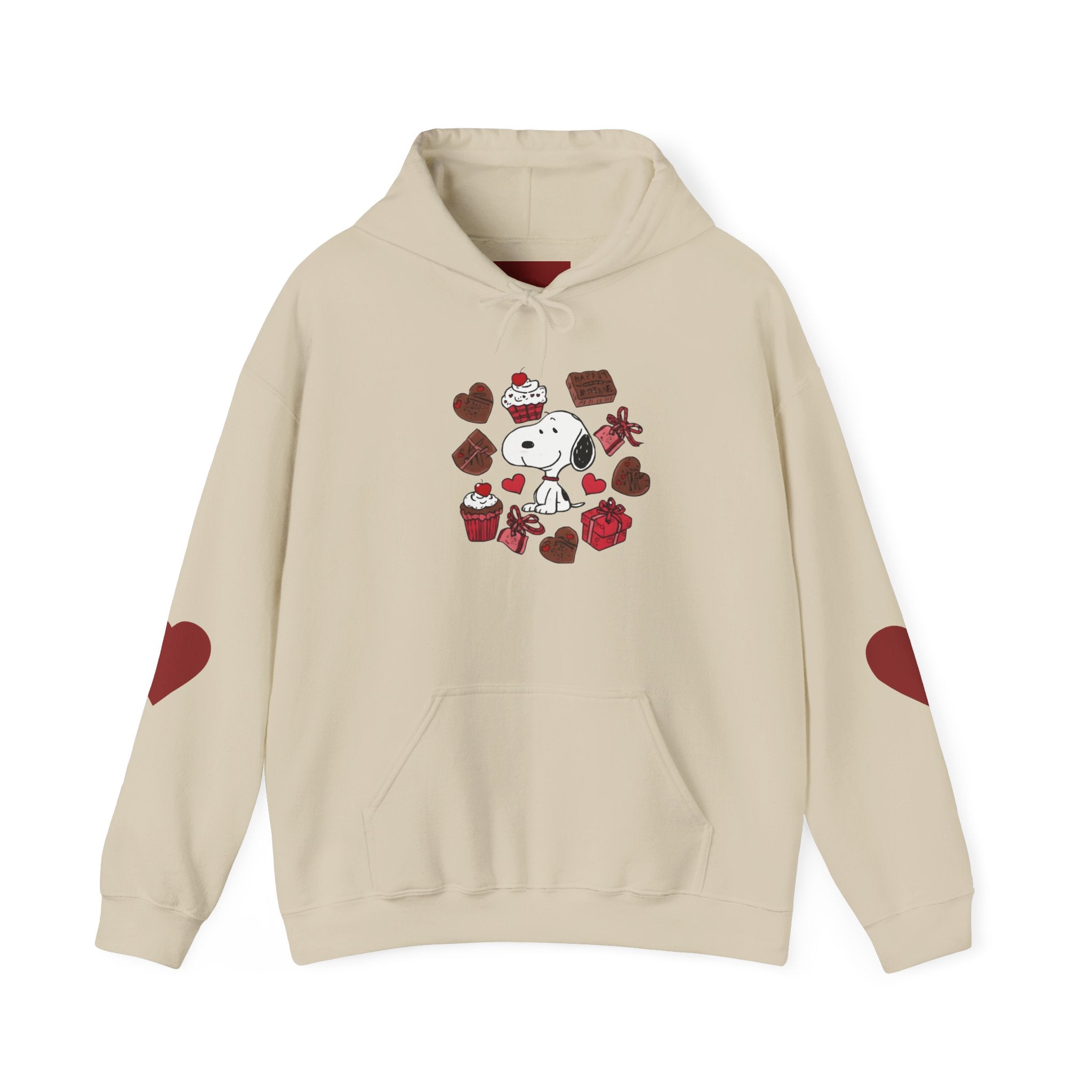 Snoopy Valentine Heart Hoodie | Cute Chocolate Cupcake Love Design