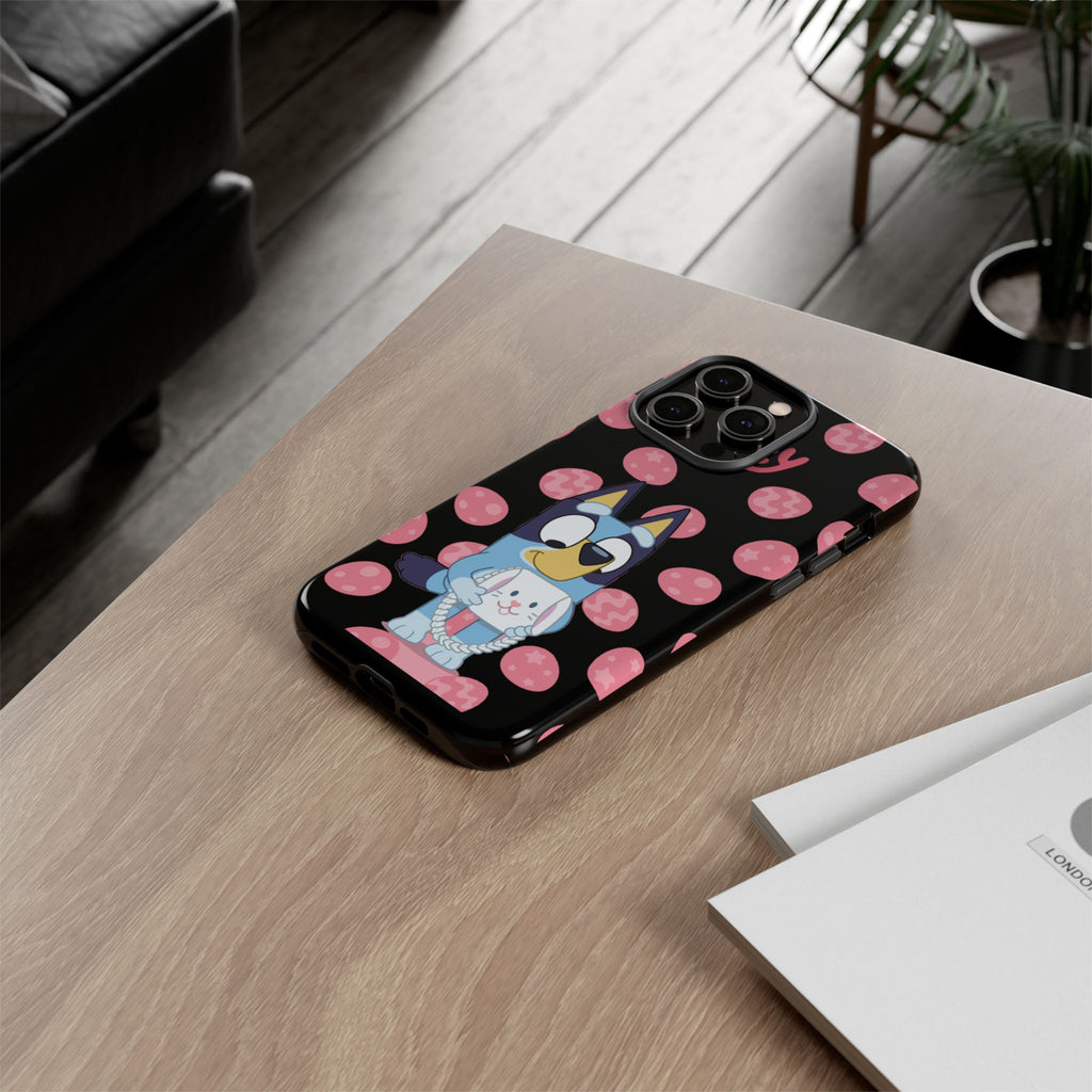 Bluey Holding Bunny phone case | Cute cartoon character phone case