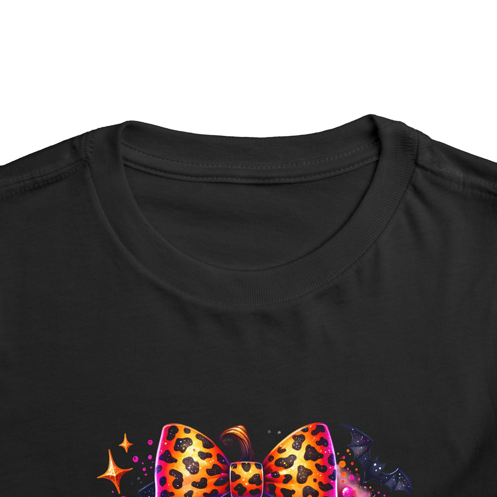 Toddler Tee — "Spooky Season" Pumpkin Bow Halloween Shirt