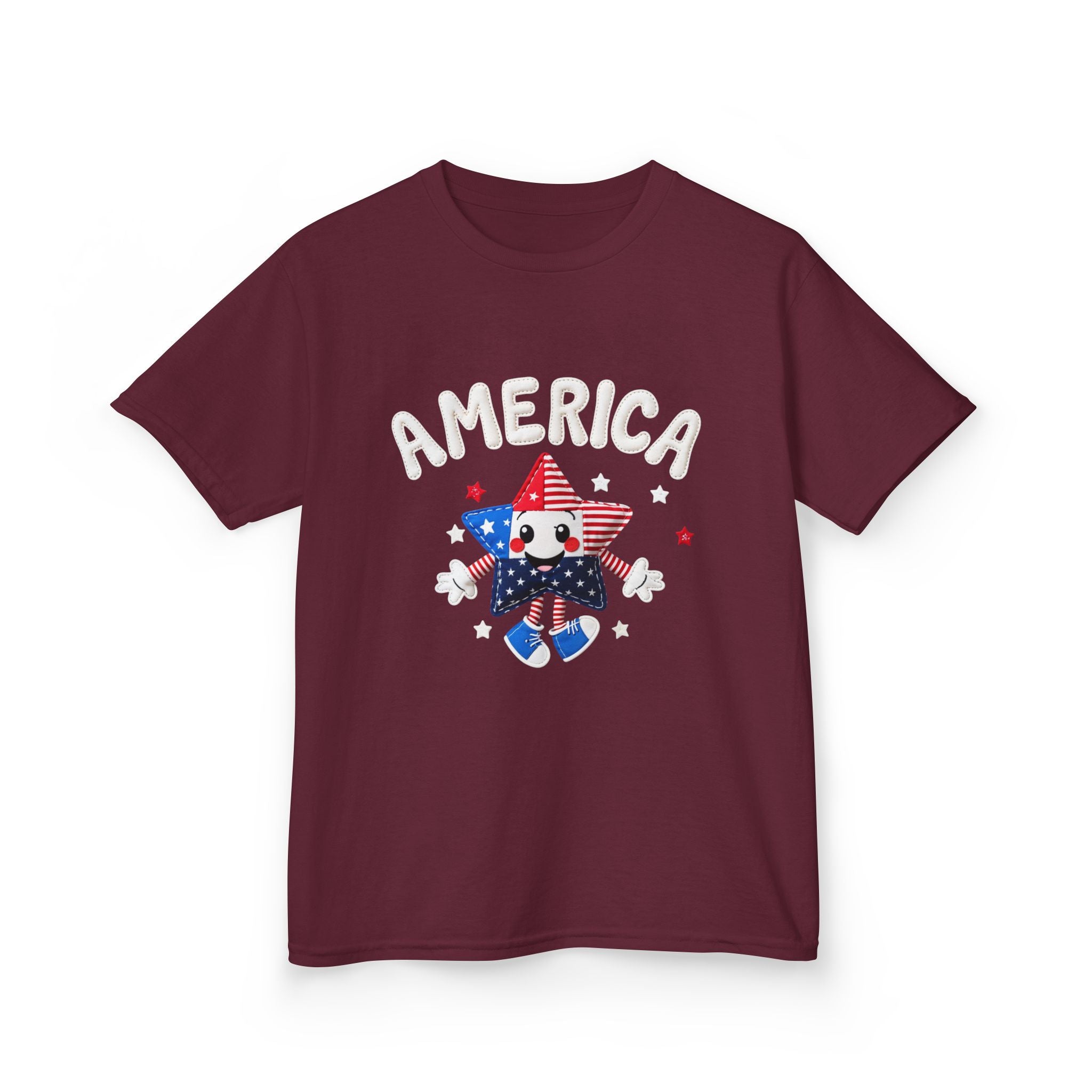 Kids Tee - Cute Patriotic Star 'America' Fourth of July Shirt
