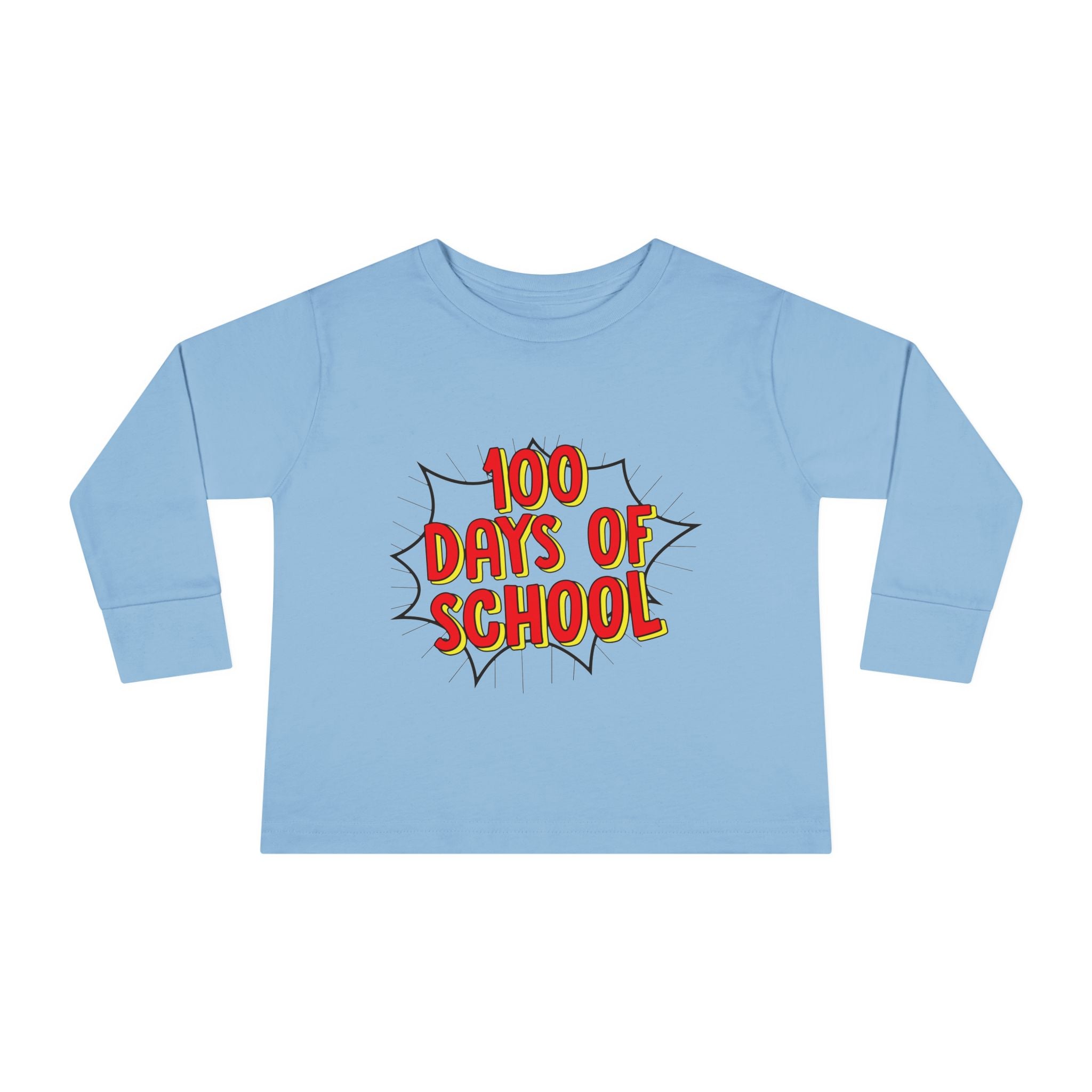 Toddler Long Sleeve Tee: "100 Days of School" Celebration Shirt