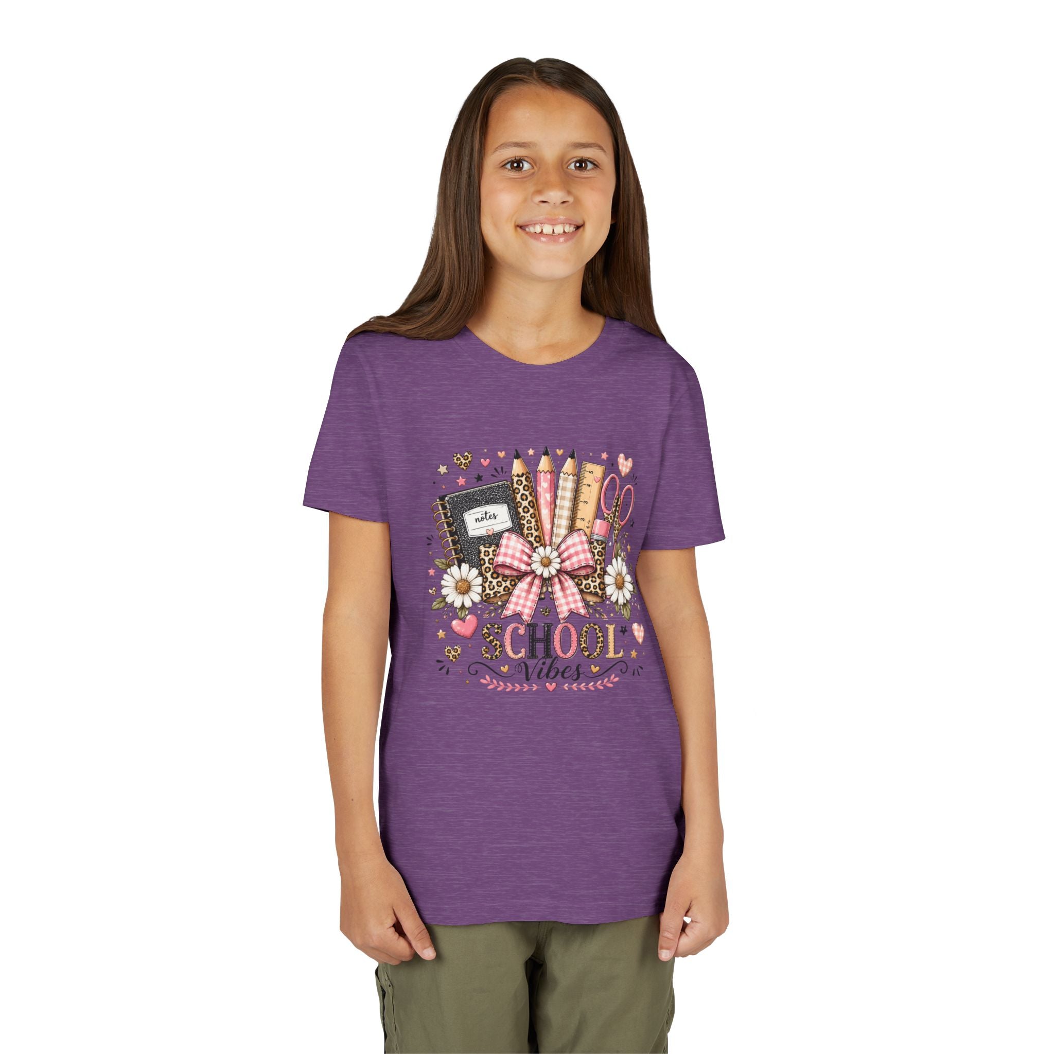 Youth Tee — "School Vibes" Back-to-School Graphic