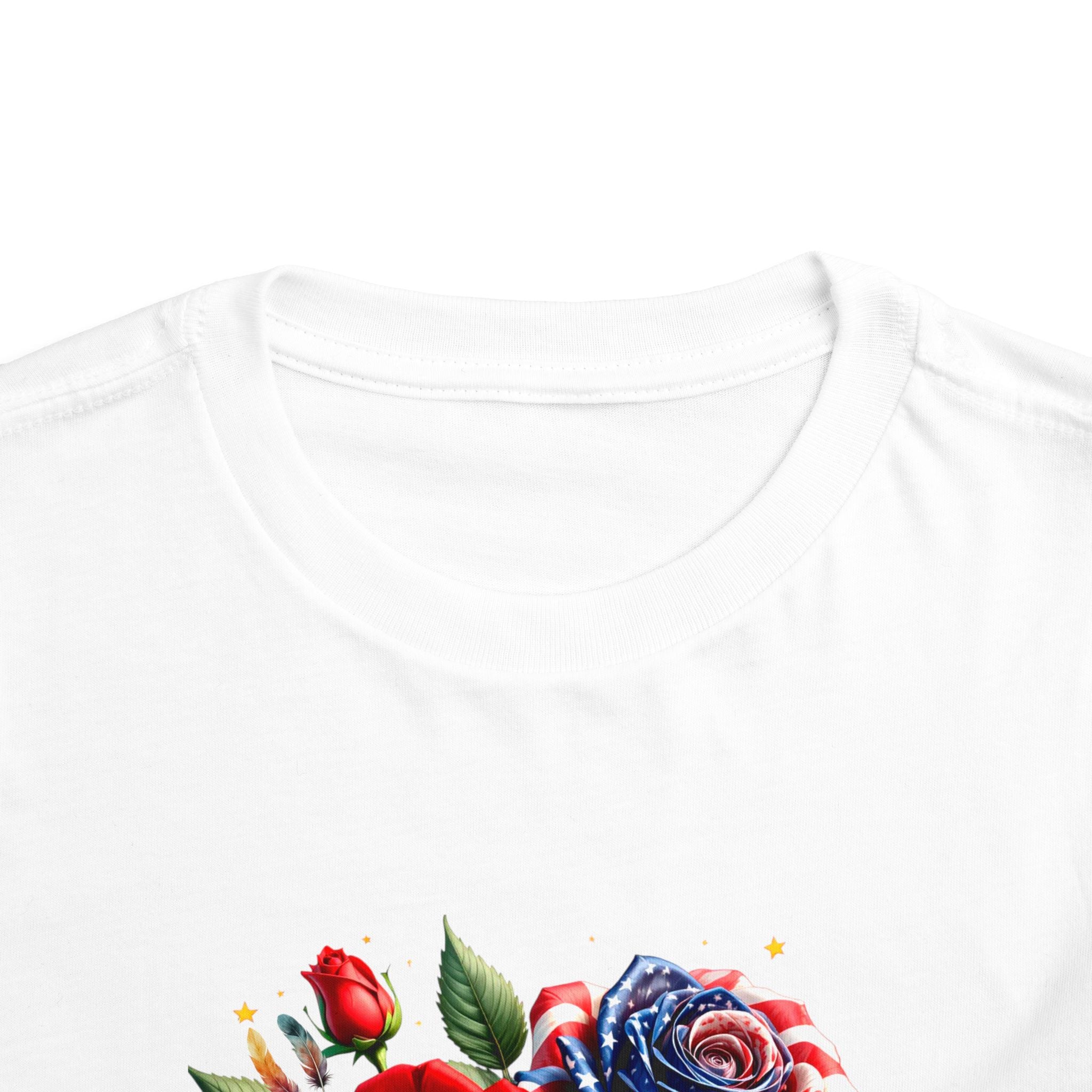 Toddler Tee — Vintage Watercolor Roses Floral Shirt for Kids