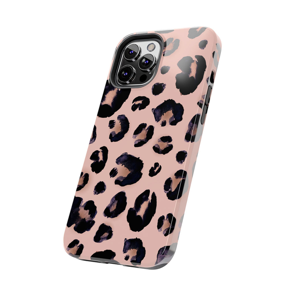 Leopard Print Tough Phone Case — Pink Animal Print Protective Cover