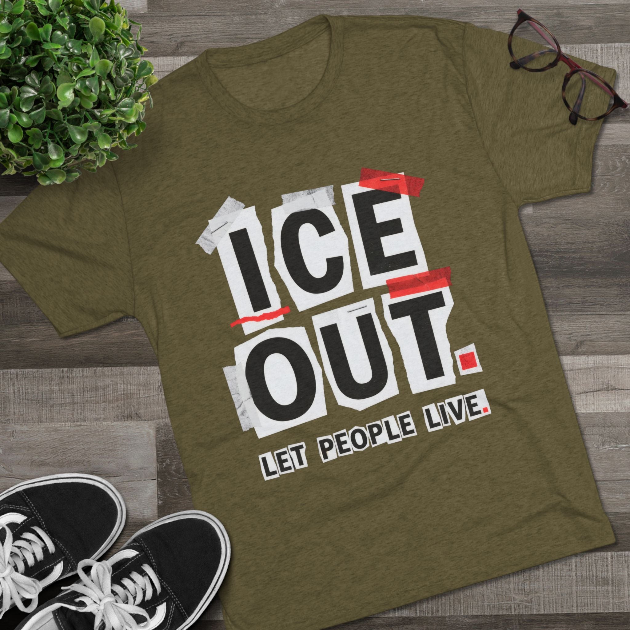 Ice Out Tee — "Let People Live" Graphic Crewneck