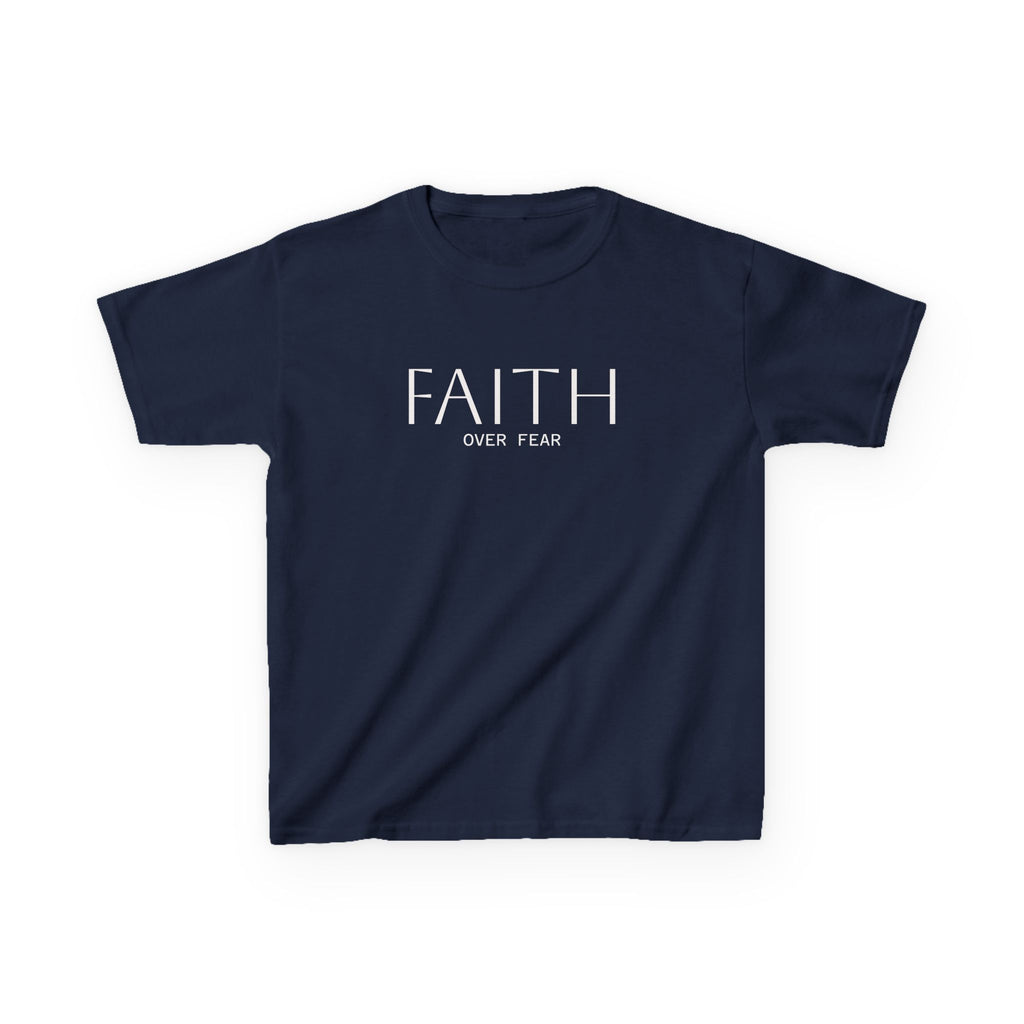 Faith Over Fear Kids Tee | Inspirational Christian Youth Shirt
