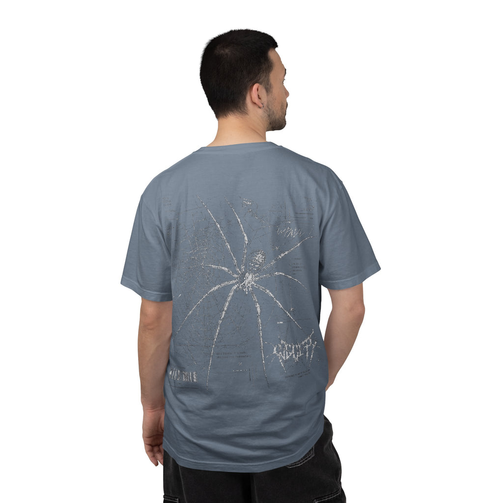 Spider Web Graphic T-Shirt — Vintage Gothic Arachnid Back Print