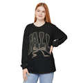 Fall Bow Long Sleeve Tee — 'FALL' Graphic Garment-Dyed Shirt