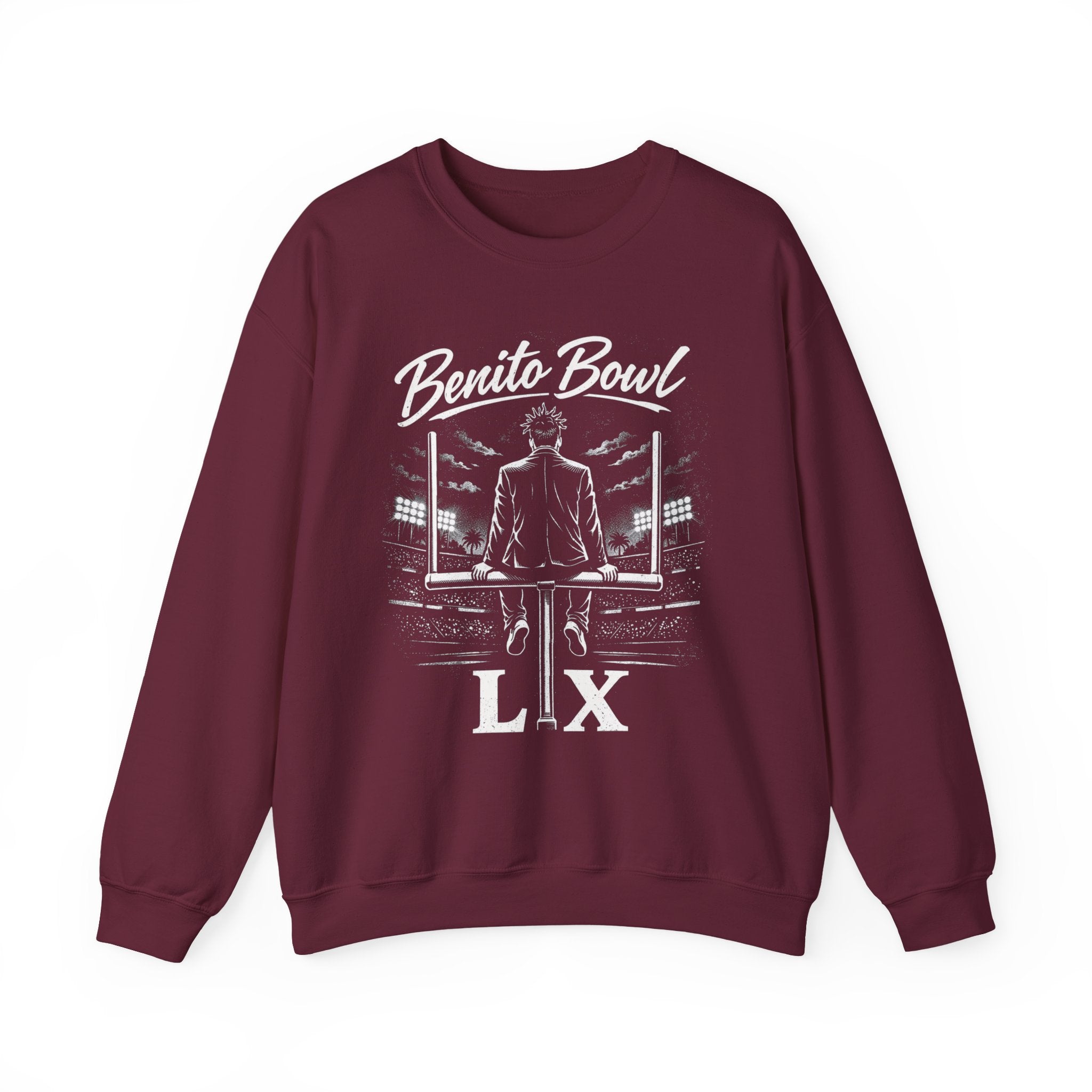 Benito Bowl LIX Crewneck Sweatshirt — Football Stadium Graphic Signature Crew