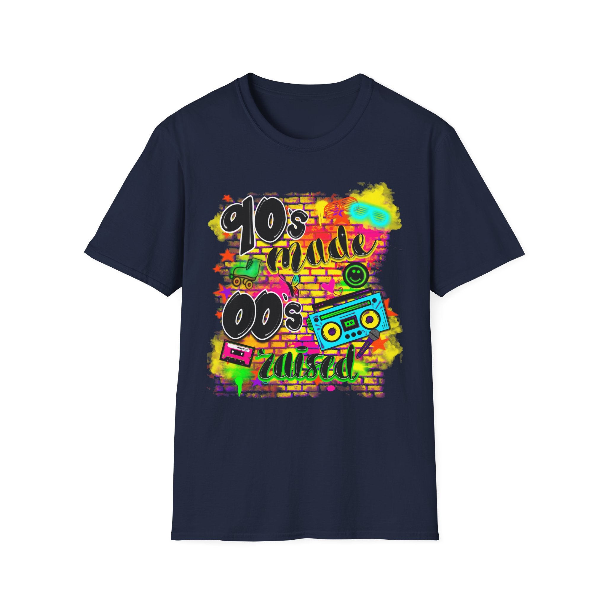 90s Vibes T-Shirt — '90s Made, 00s Raised' Retro Graffiti Tee