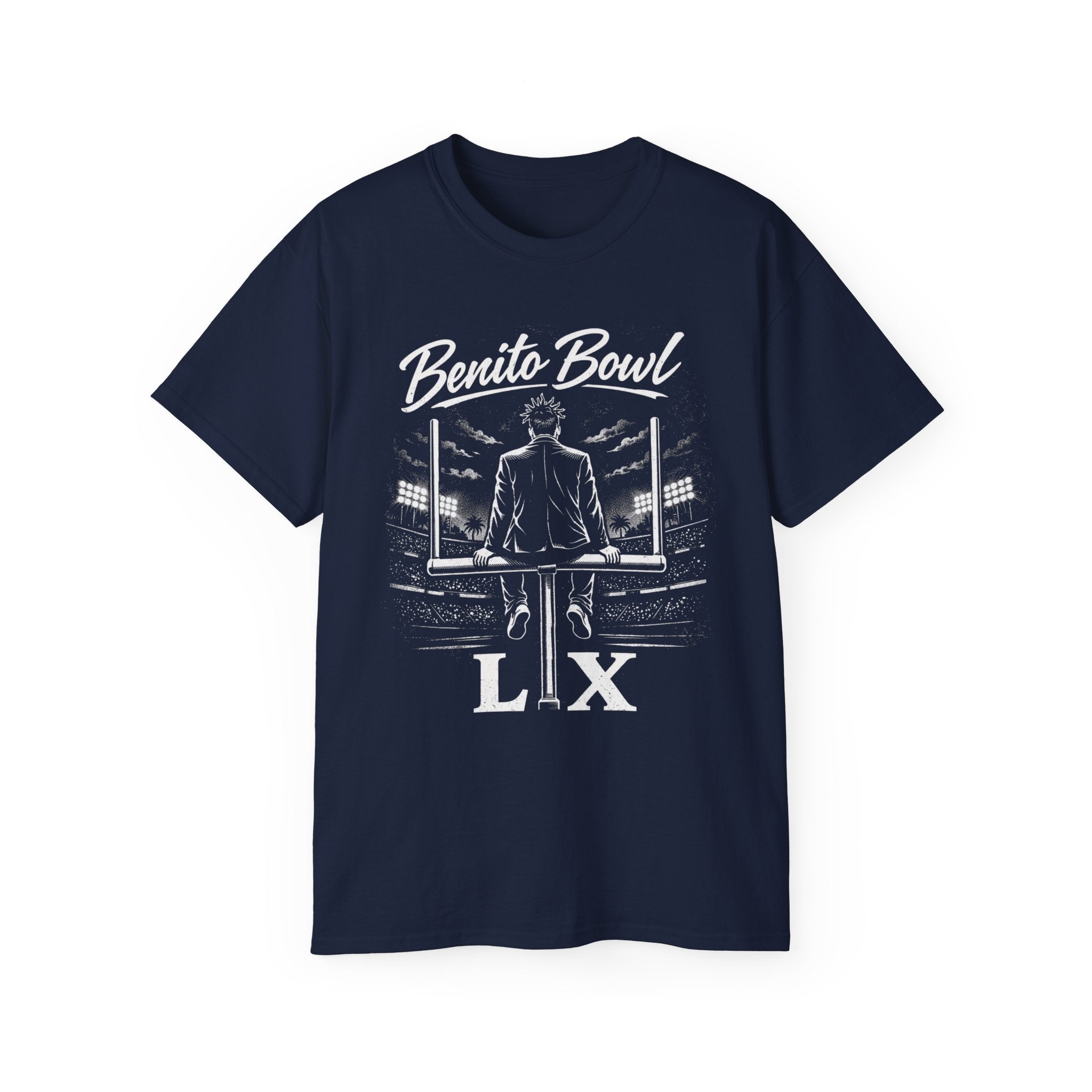 Benito Bowl LX Football T-Shirt — Vintage Stadium Coach Graphic Tee