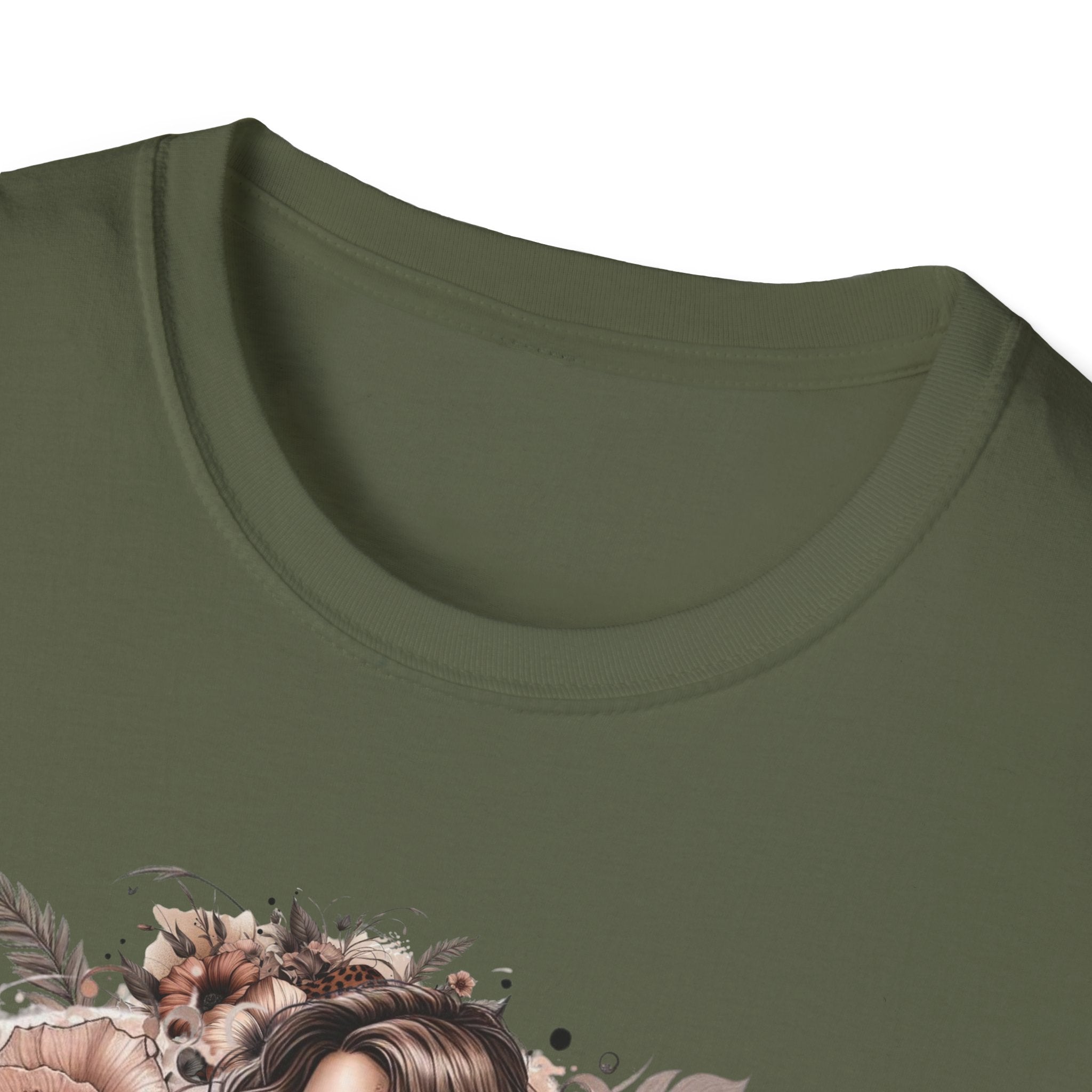 Graphic T-Shirt - 'Stay Humble' Floral Girl Vintage Coffee Tee