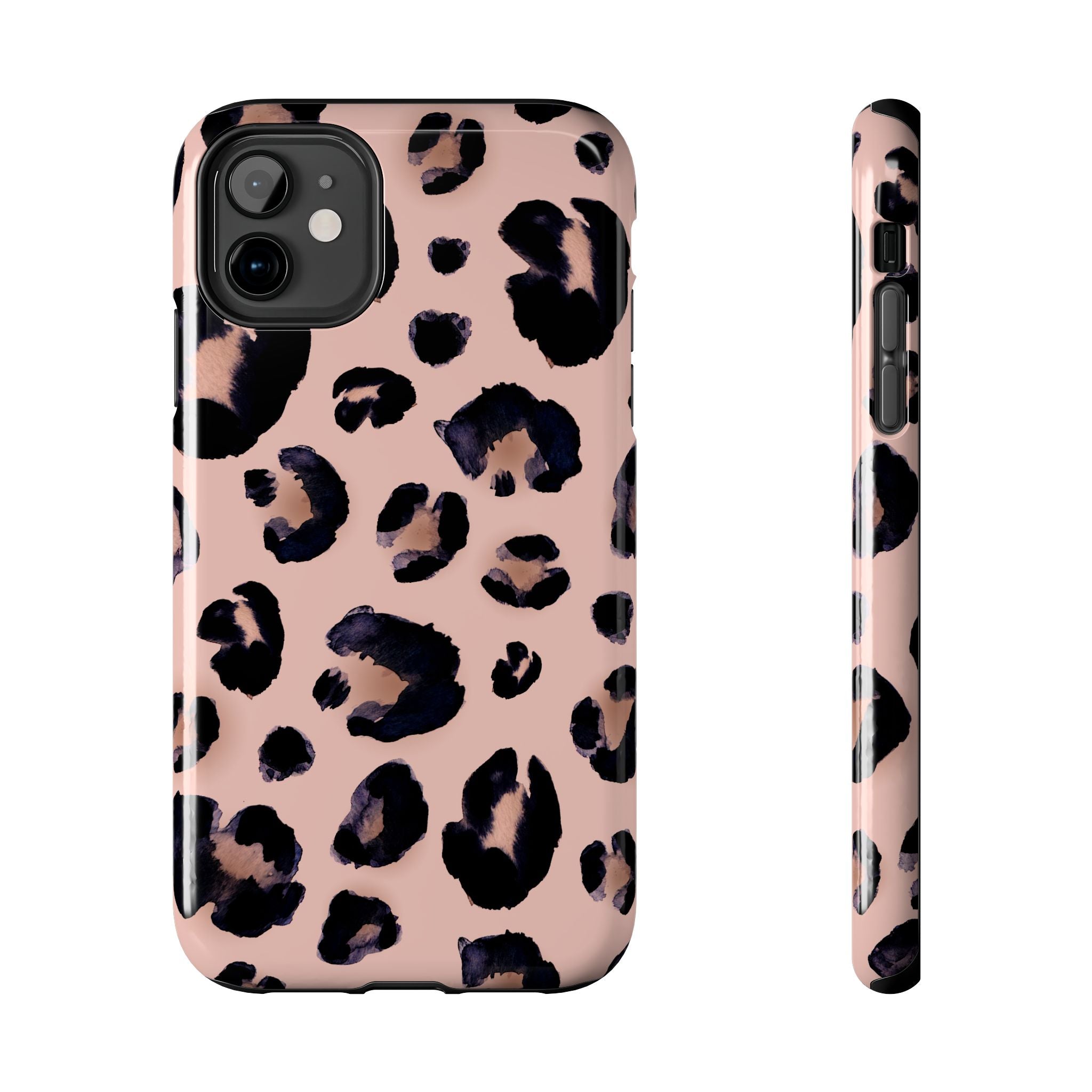 Leopard Print Tough Phone Case — Pink Animal Print Protective Cover