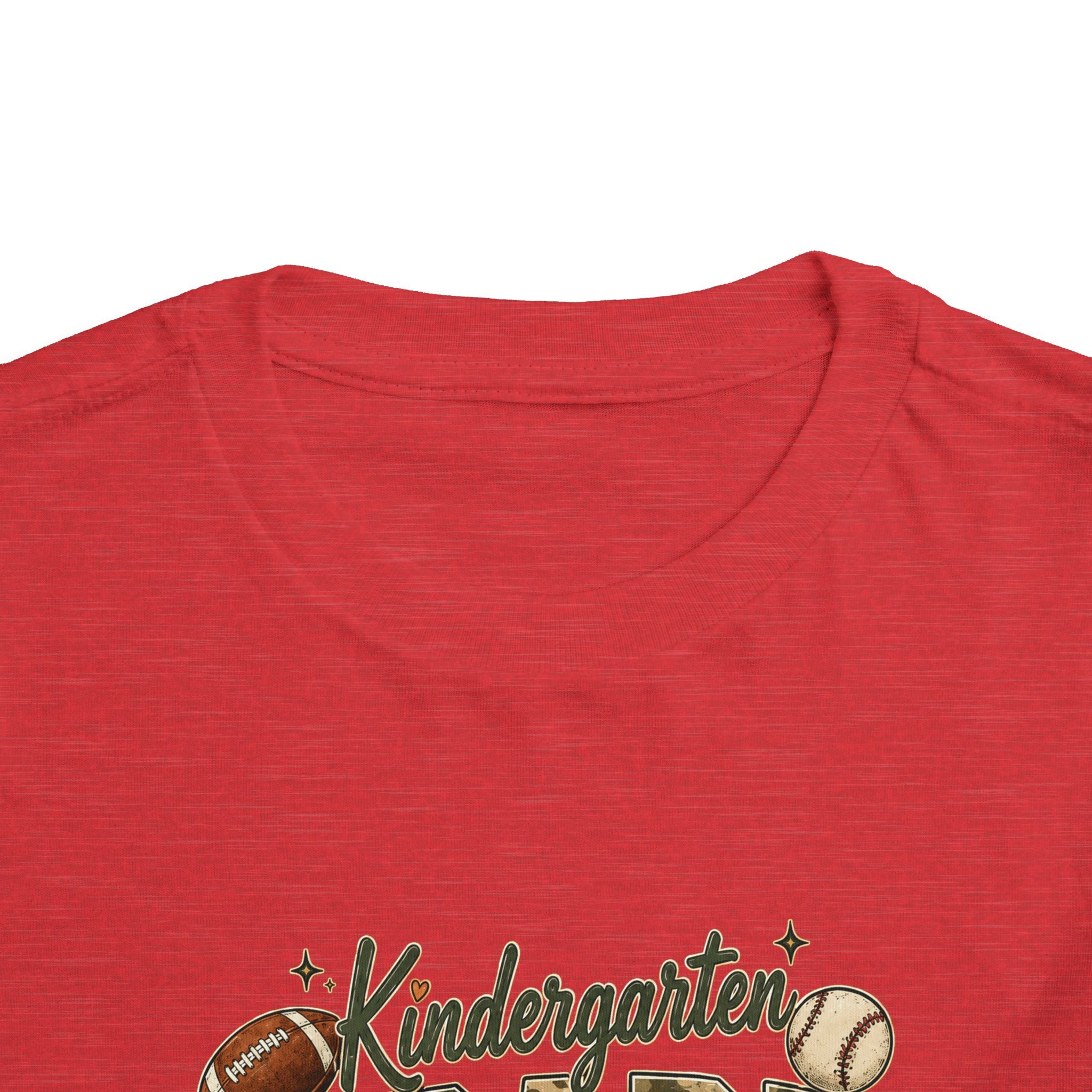 Kindergarten Grade Toddler Tee — Cute Back-to-School Football & Backpack Shirt