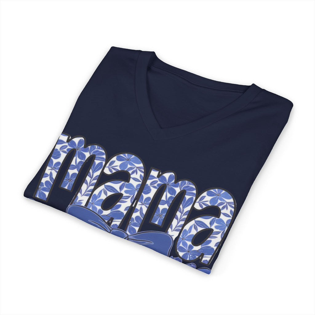 Mama Floral Bow V-Neck Tee — Mothers Day Gift Tee