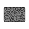 Grey Leopard Print Desk Mat — Stylish Anti-Slip Mouse Pad