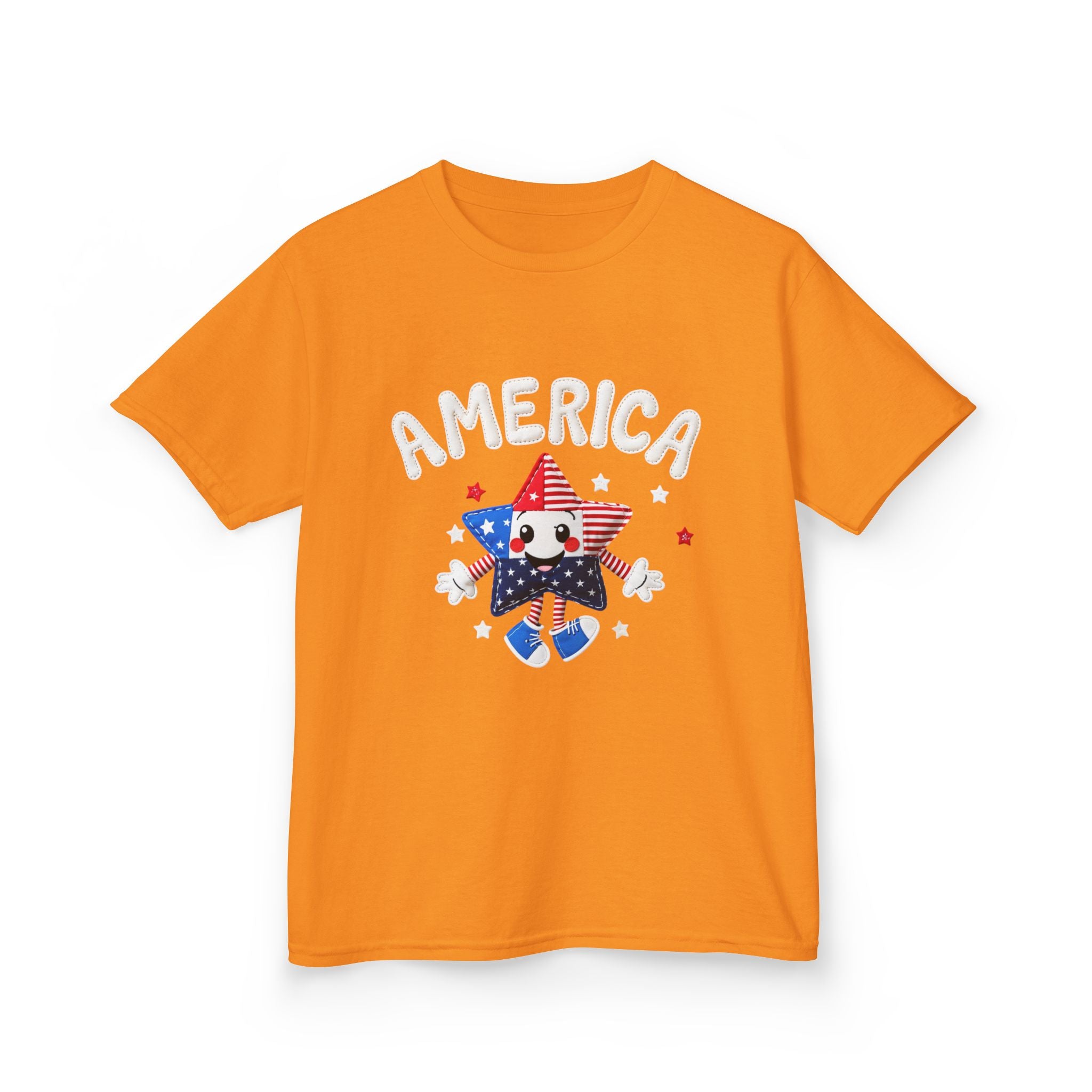 Kids Tee - Cute Patriotic Star 'America' Fourth of July Shirt